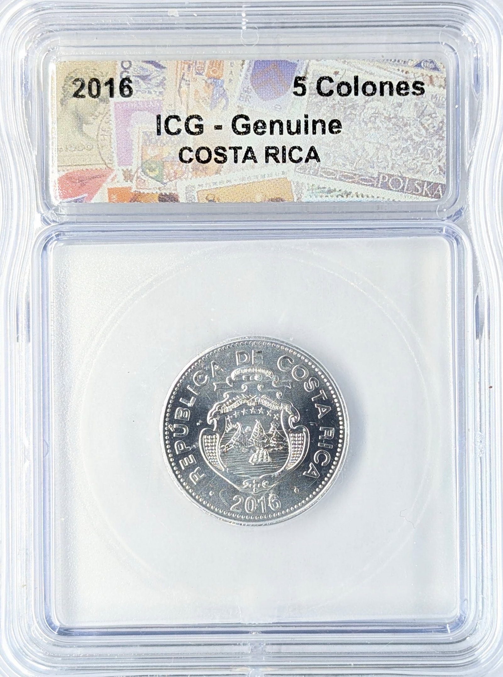 ICG 2016 Genuine Costa Rica 5 Colones: _