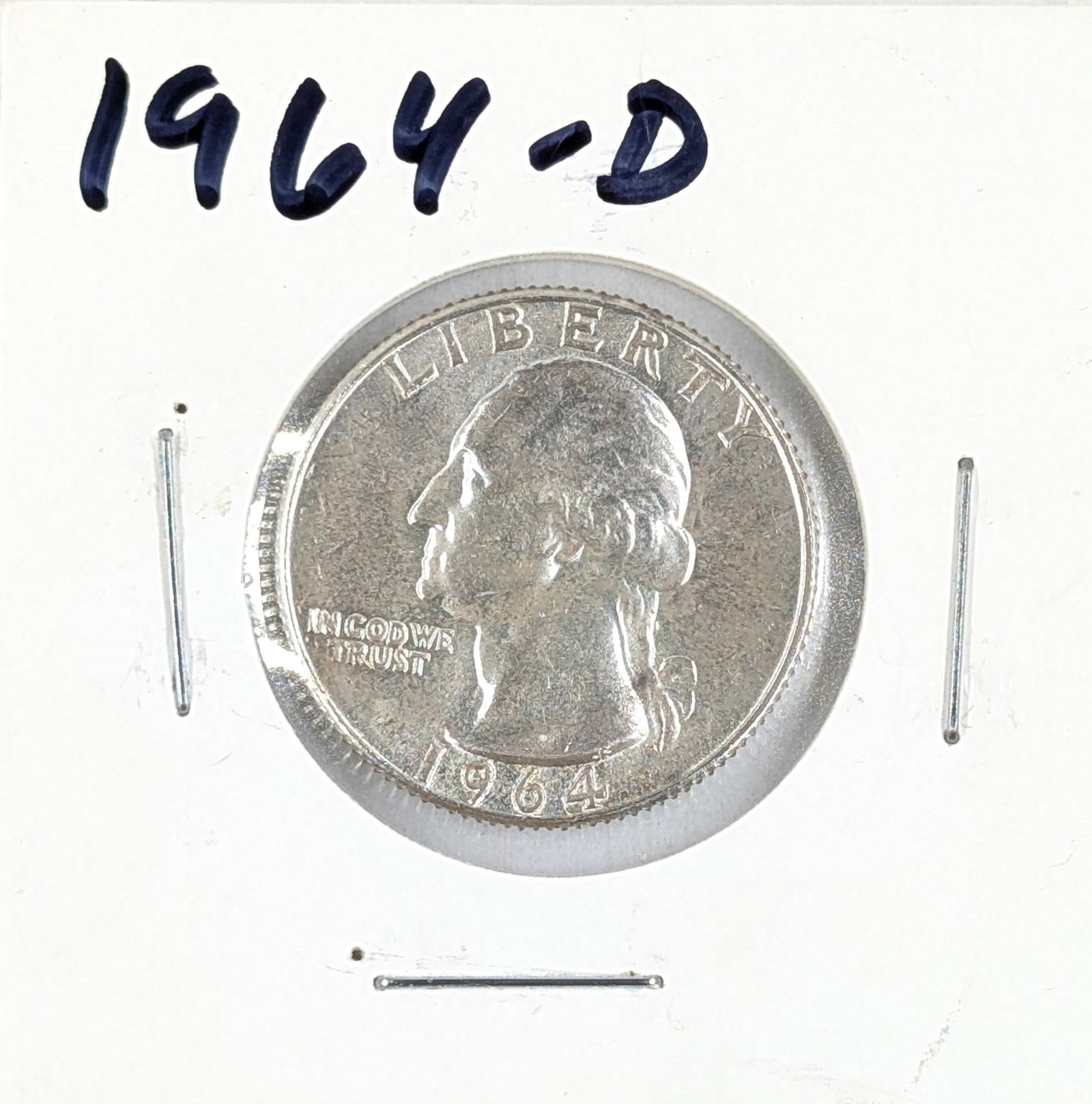 1964-D Silver Washington Quarter- Uncirculated (1 of 2)
