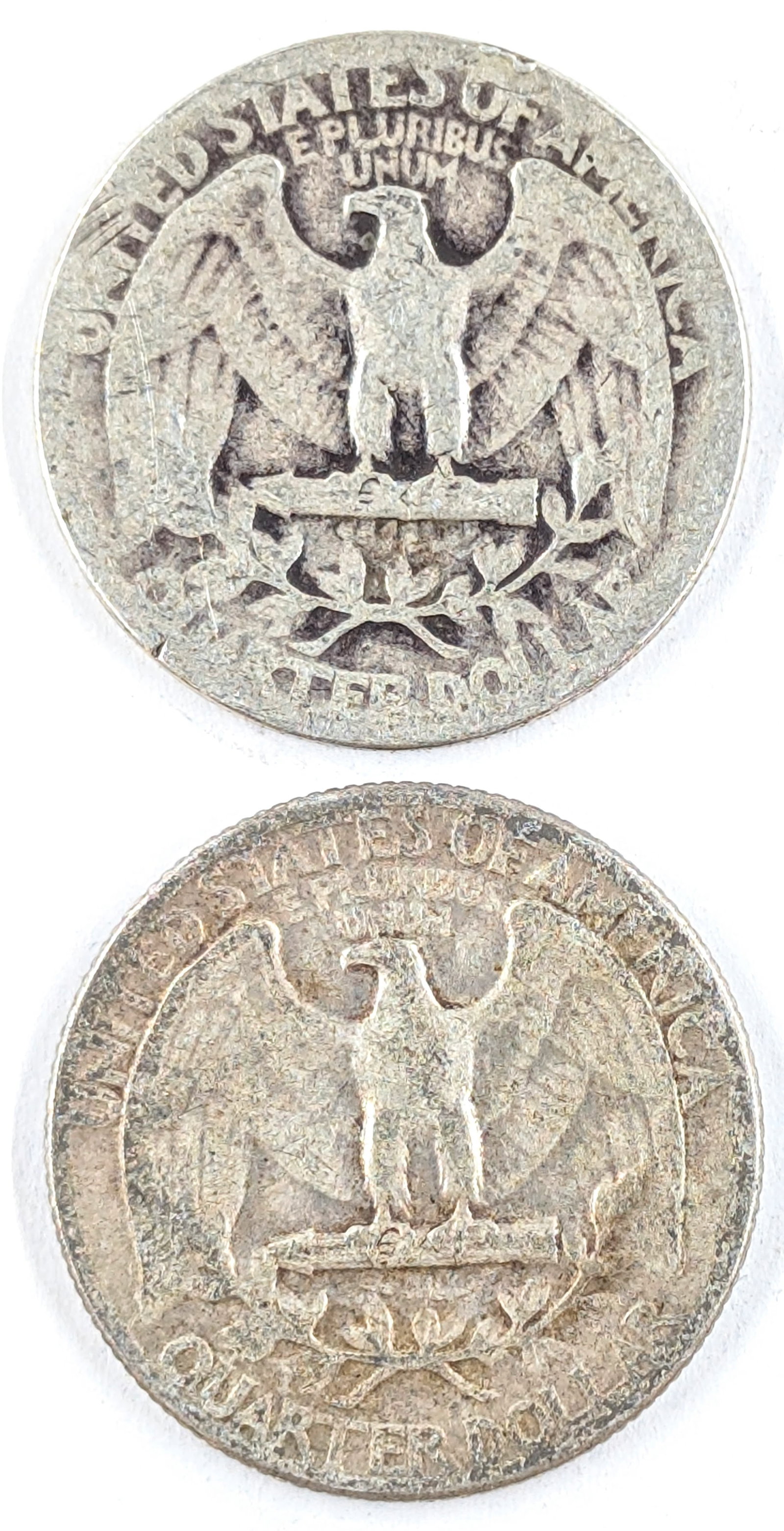 Lot of 2 Silver Washington Quarters- 1934, 1935 - 2