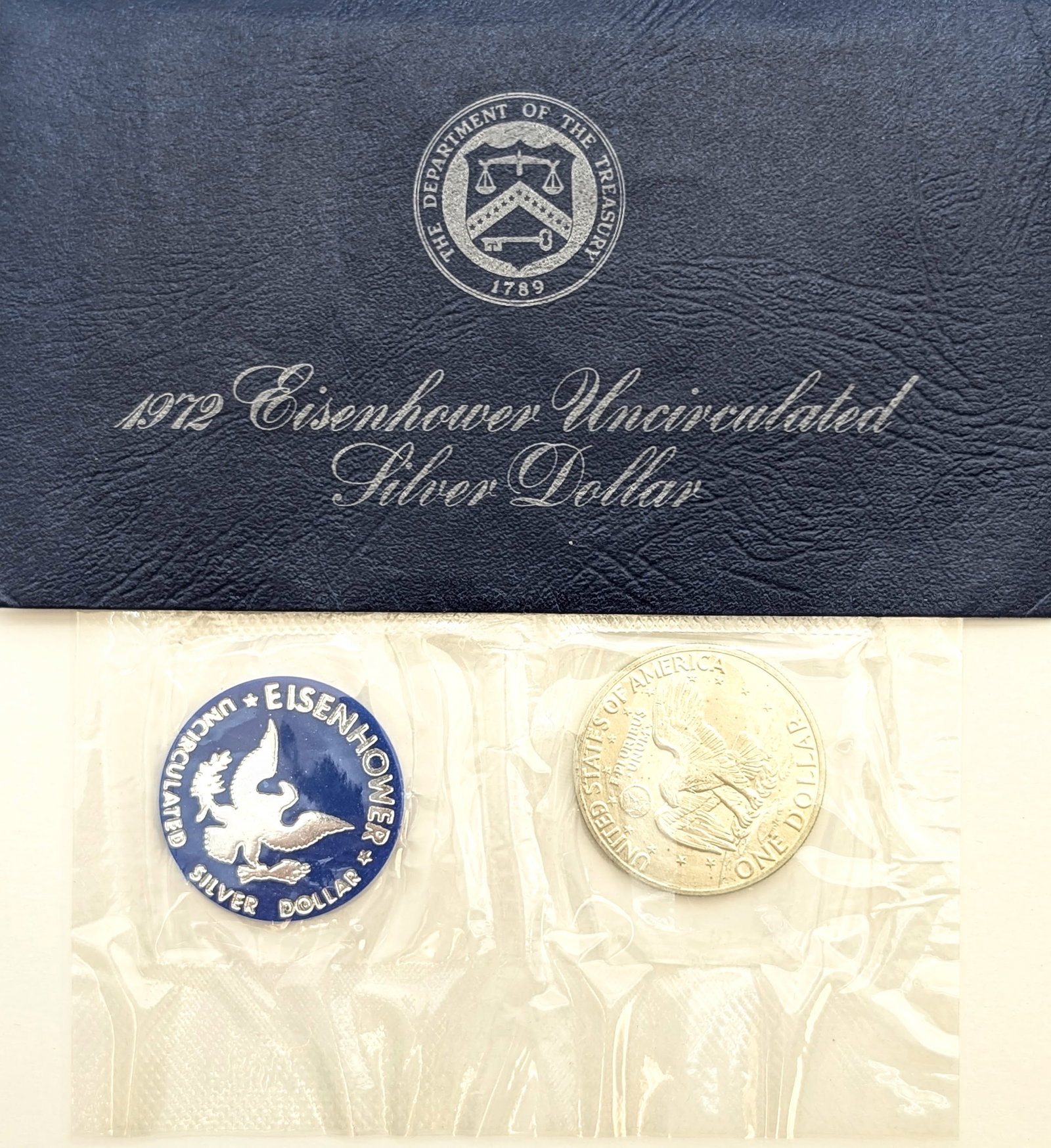 1972-S Eisenhower " Ike" Uncirculated Silver Dollar - 2