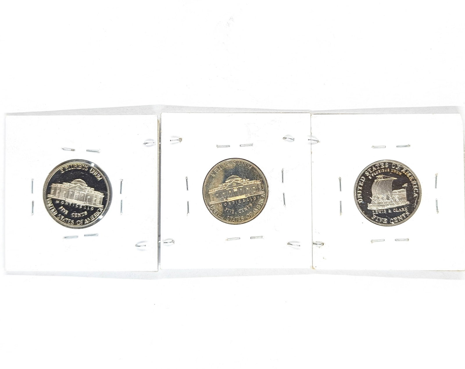 Lot of 3 Proofs Jefferson Nickels- 1994-2004 - 2