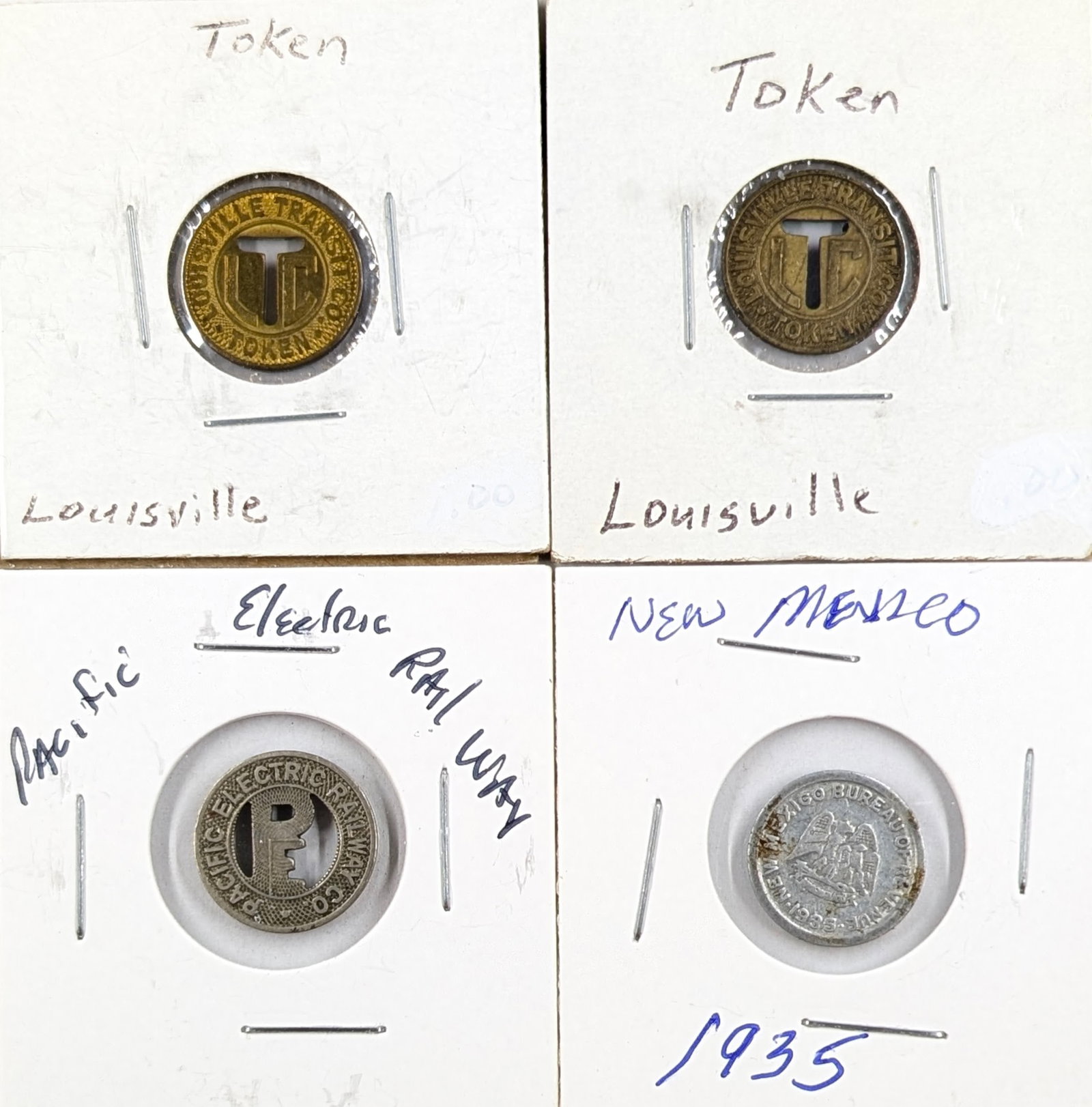 Lot of Transportation Tokens- Louisville, Pacific Railway, New Mexico: _