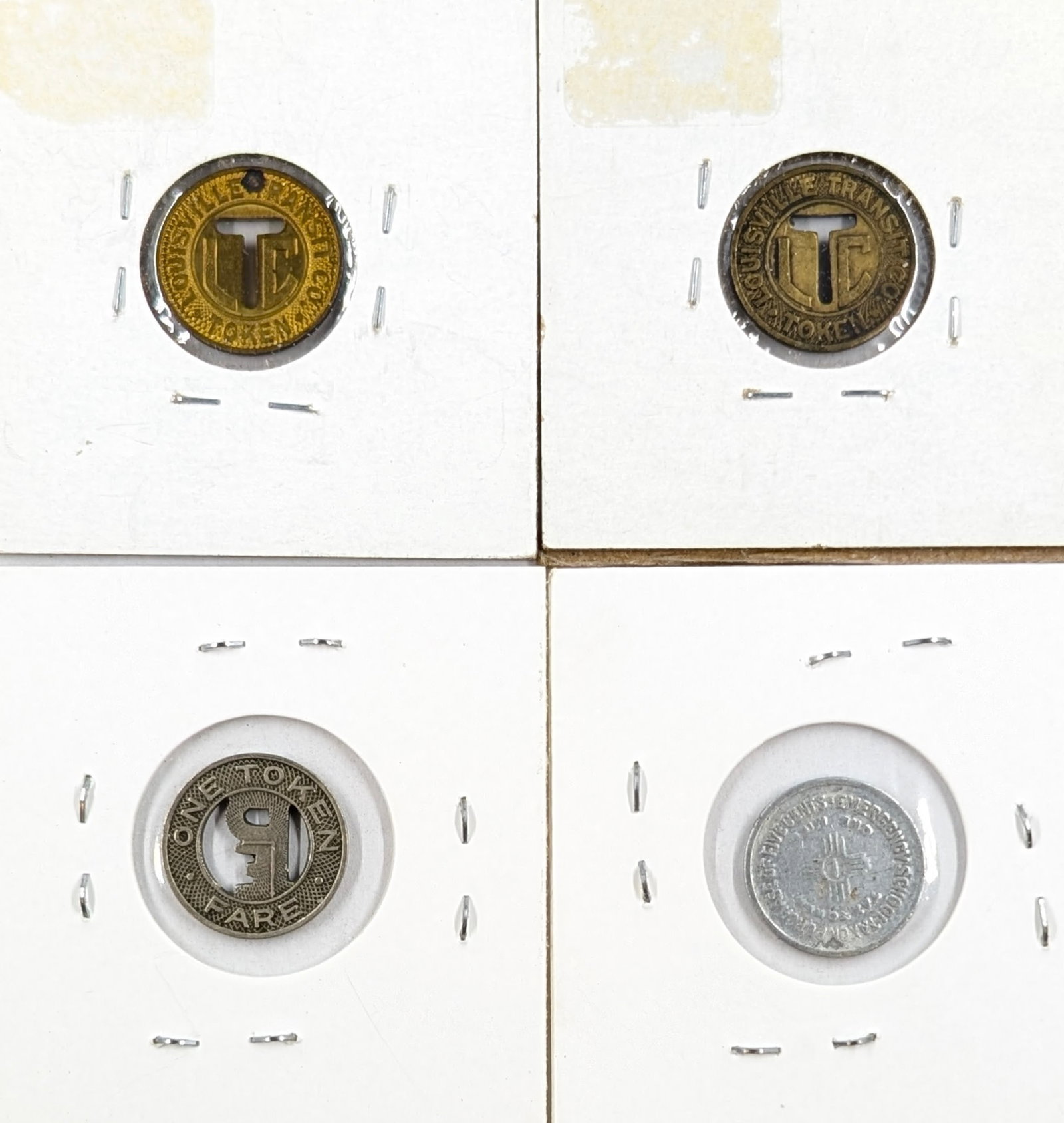 Lot of 4 Transportation Tokens- Louisville, Pacific Railway, New Mexico - 2