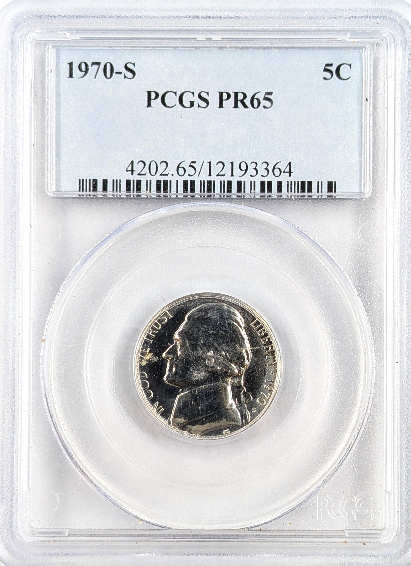 PCGS 1970-S PR65 Jefferson Nickel: _