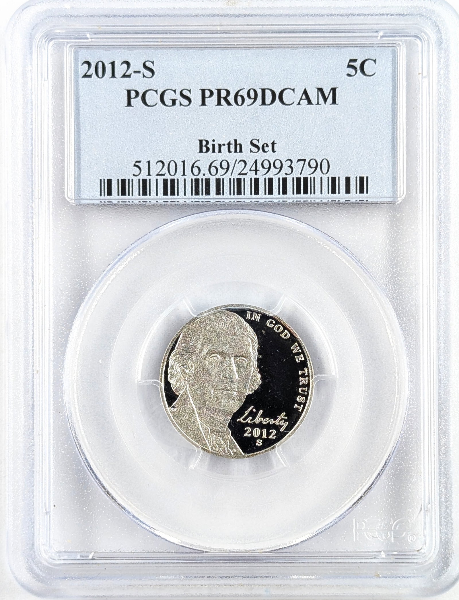 PCGS 2012-S PR69DCAM Jefferson Nickel: _