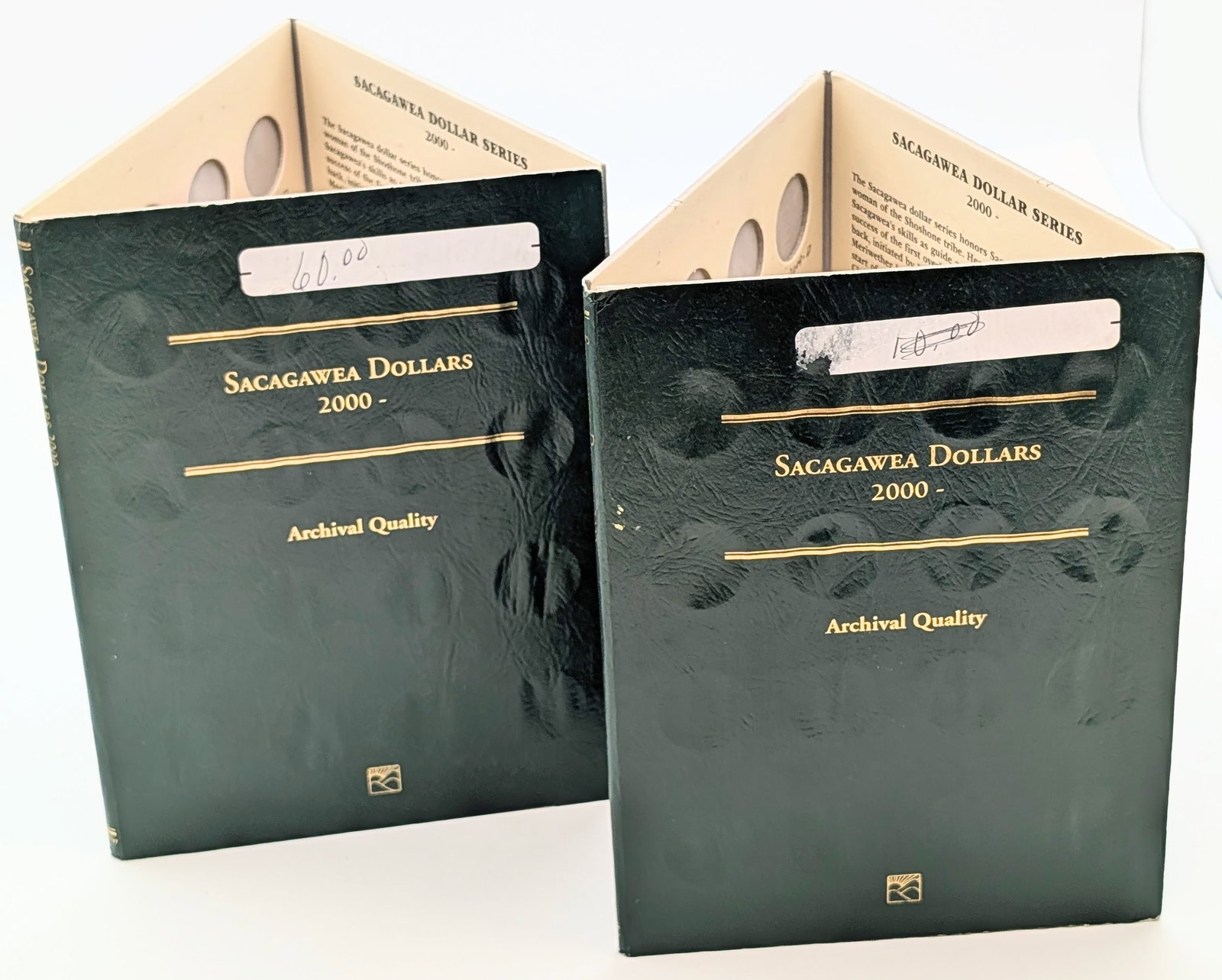 Lot of 2 Empty Littleton Sacagawea Dollar Coin Albums: _