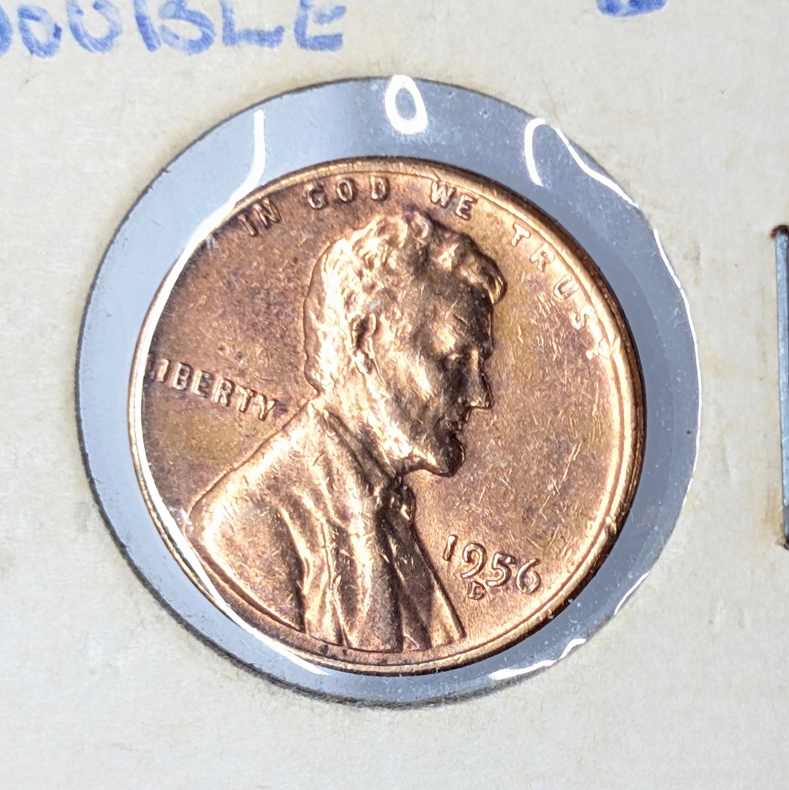1956-D Wheat Cent - Error Double 'D' Mint Mark - 2