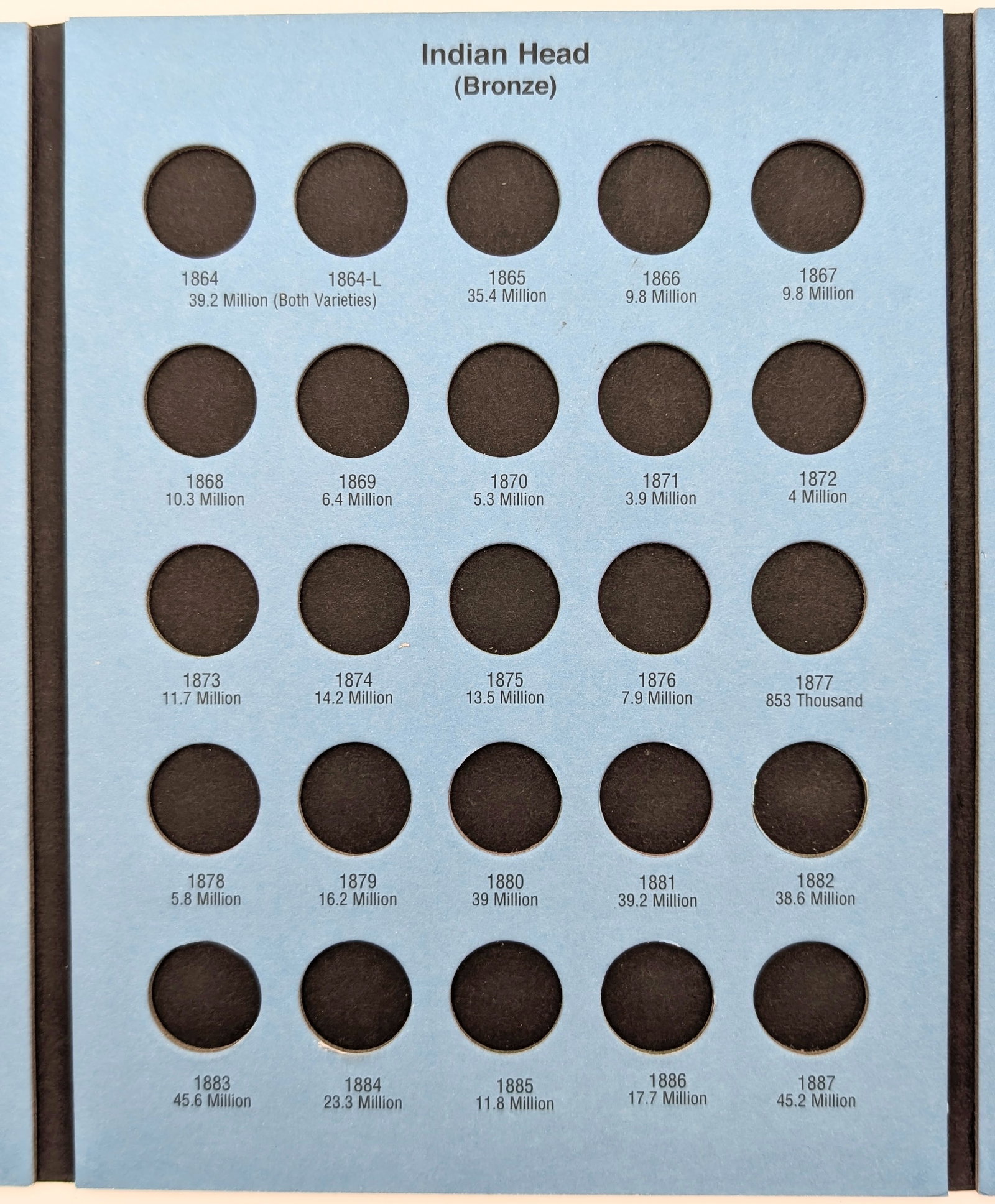 Whitman Indian Head Cents Empty Coin Album - 3