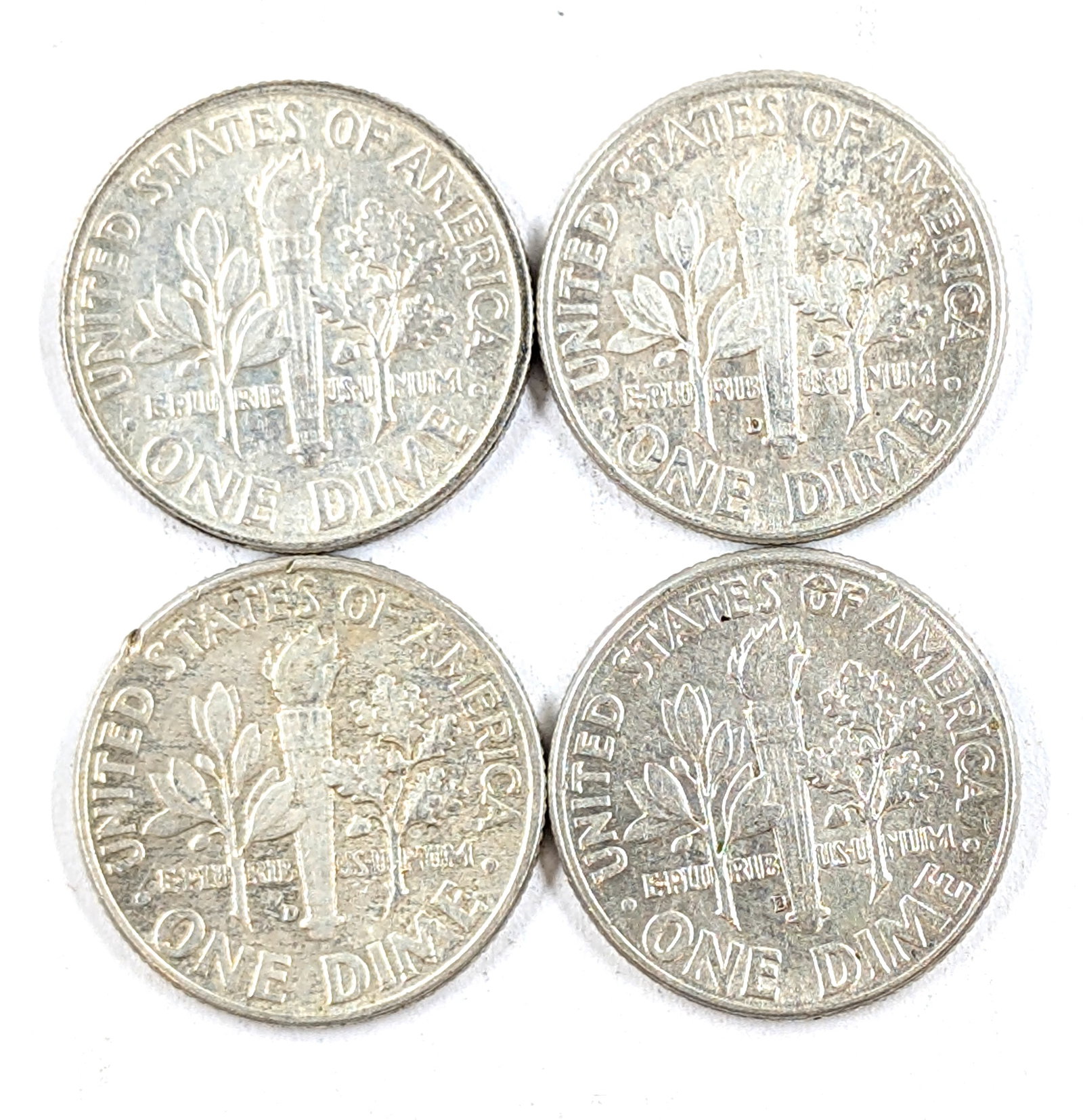 Lot of 4 Silver Roosevelt Dimes - 1961-1964 - 2