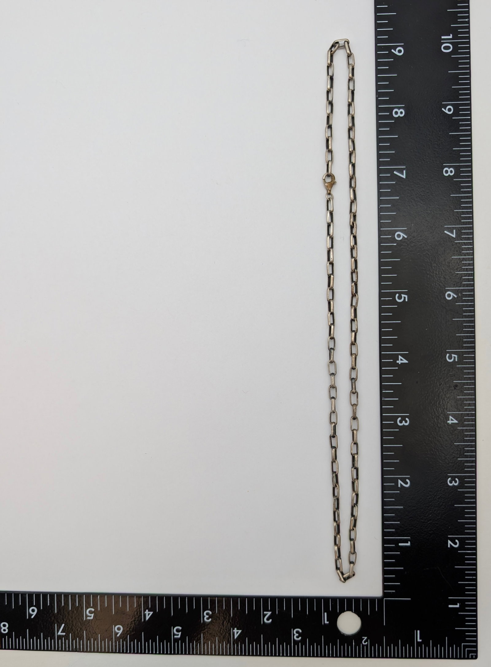 Sterling Silver Paperclip Link Chain Necklace - 6