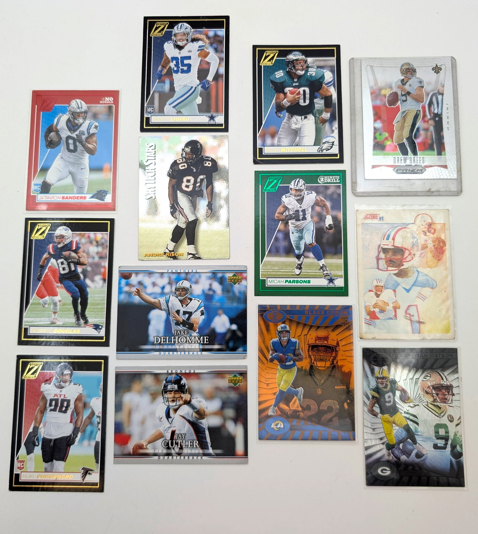 Large Lot of NFL Trading Cards- Brian Mitchell, Drew Brees, Jake Delhomme, Jay Cutler: Cards