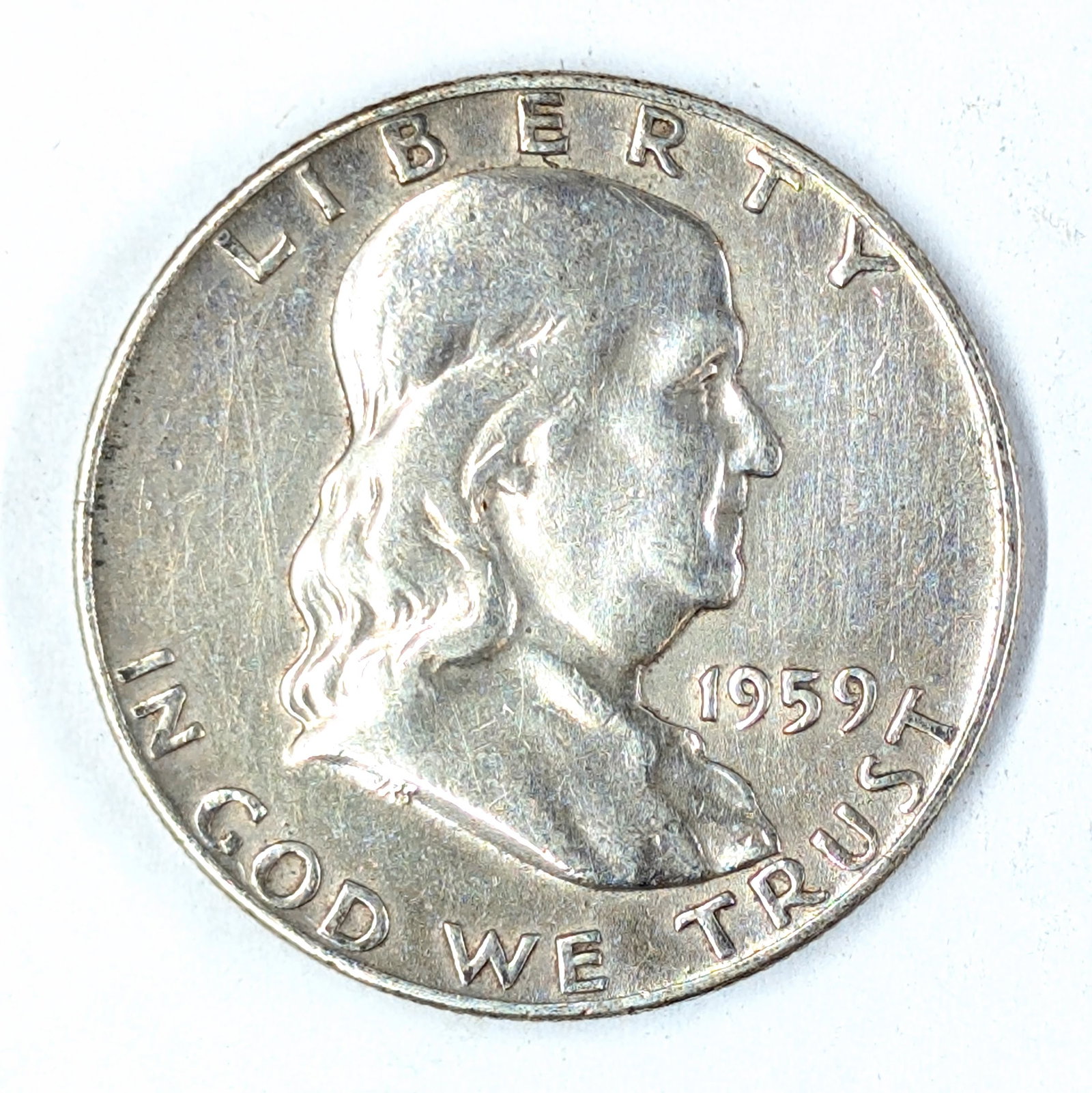 1959 Silver Franklin Half Dollar (1 of 2)