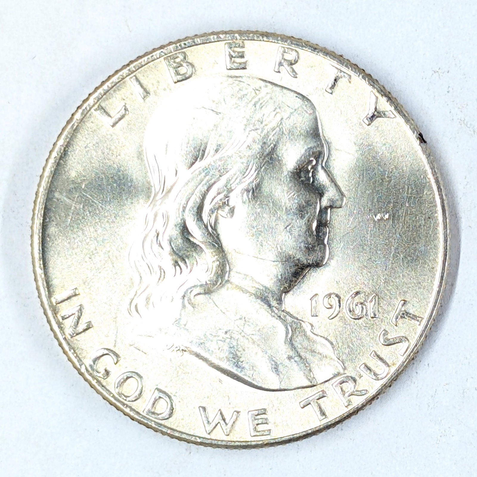 1961-D Silver Franklin Half Dollar- Uncirculated: Silver
