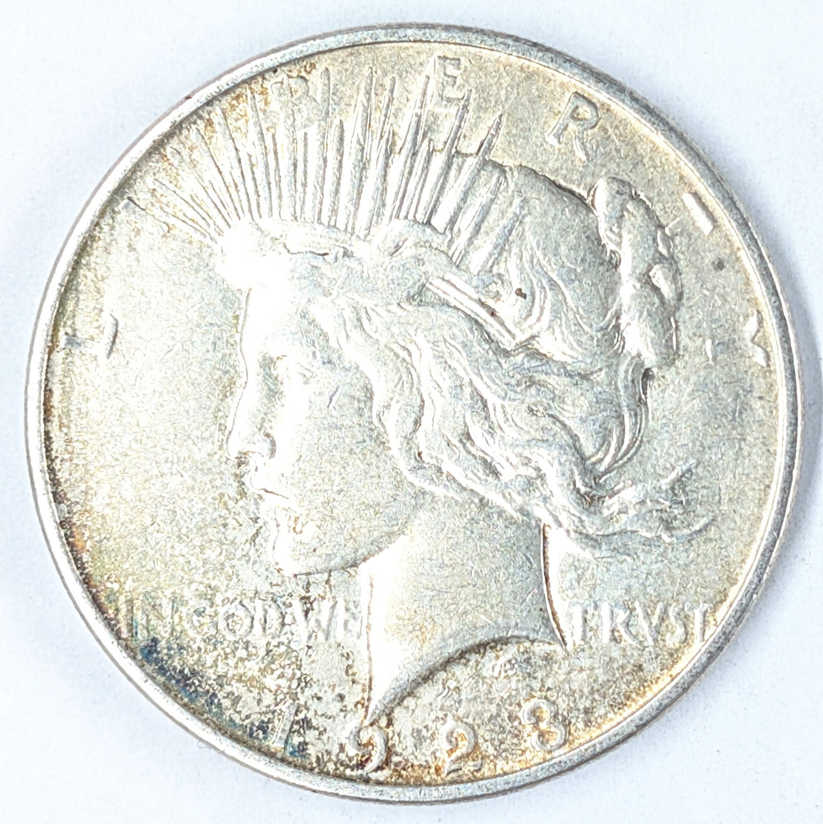 1923-D Silver Peace Dollar - Lightly Toned - 3