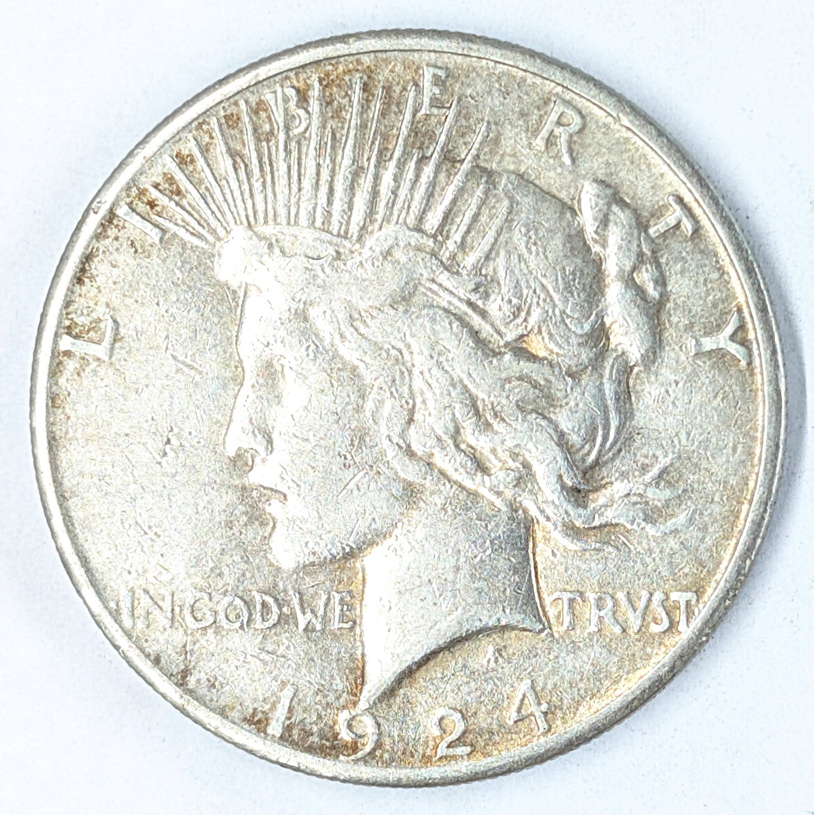 1924-S Silver Peace Dollar - Light Toning: Silver