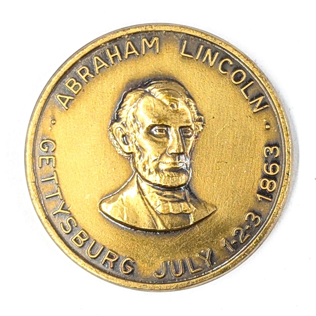 Abraham Lincoln Gettysburg Token w/ Robert E Lee & George G Meade (1 of 2)