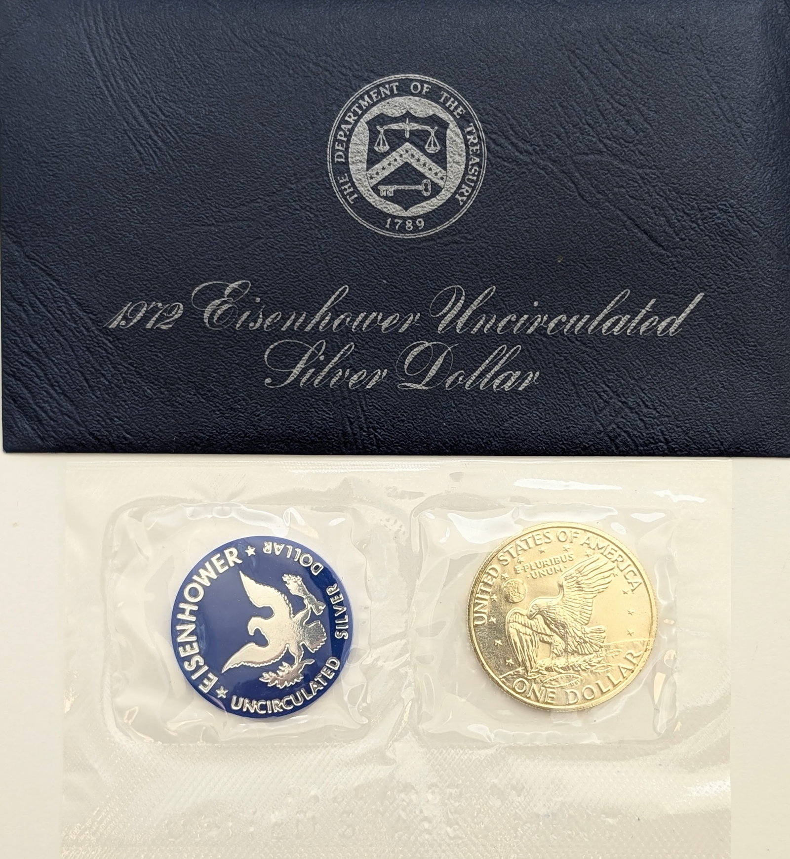 1972-S Eisenhower " Ike" Uncirculated Silver Dollar - 2