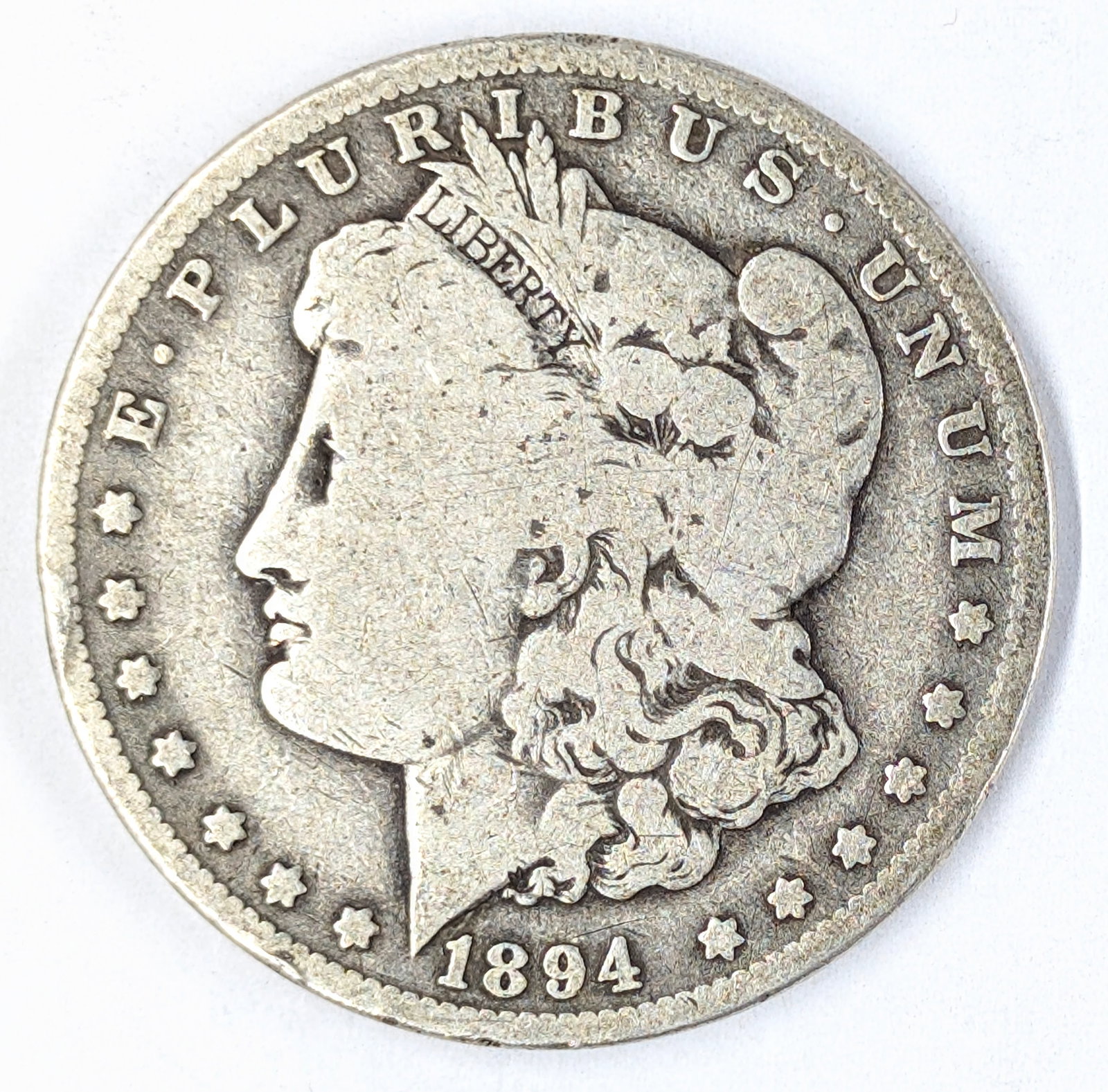 1894-O Morgan Silver Dollar: Silver