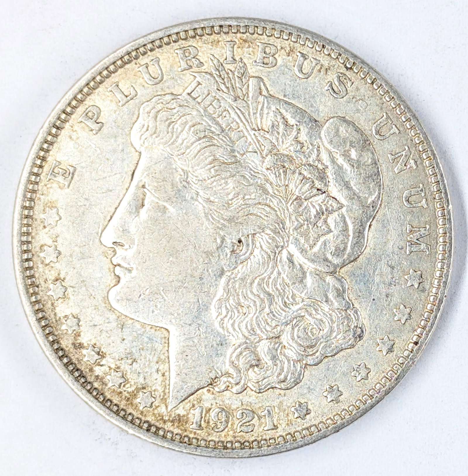 1921-D Morgan Silver Dollar: Silver