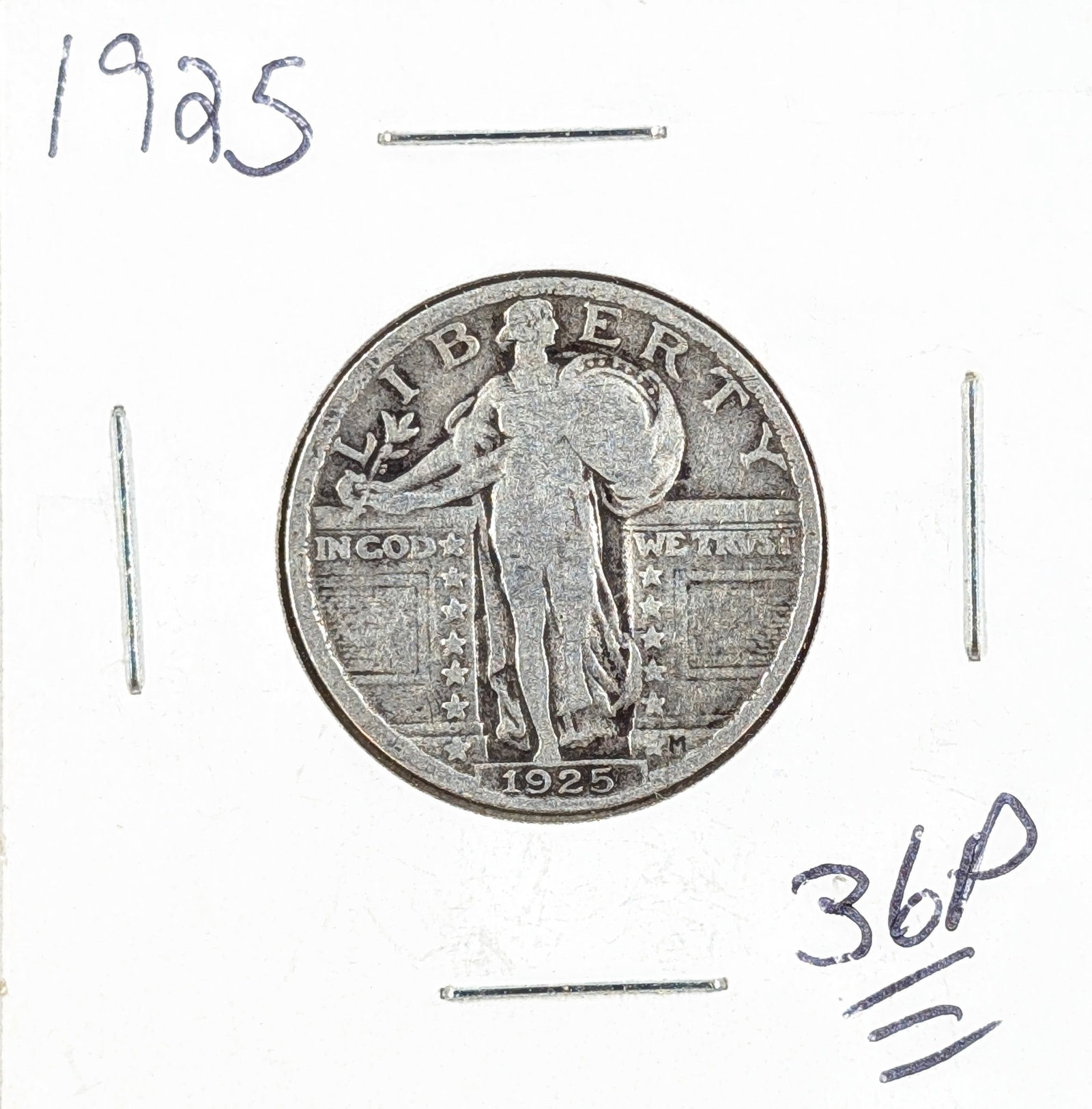 1925 Silver Standing Liberty Quarter: Silver
