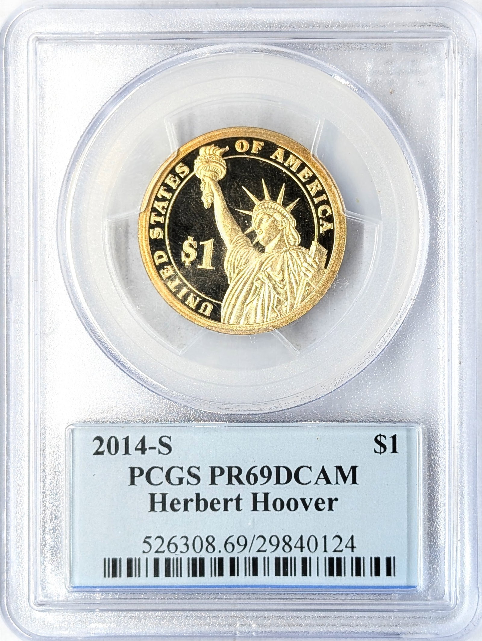 PCGS 2014-S PR69 Presidential Dollar- Herbert Hoover - 2