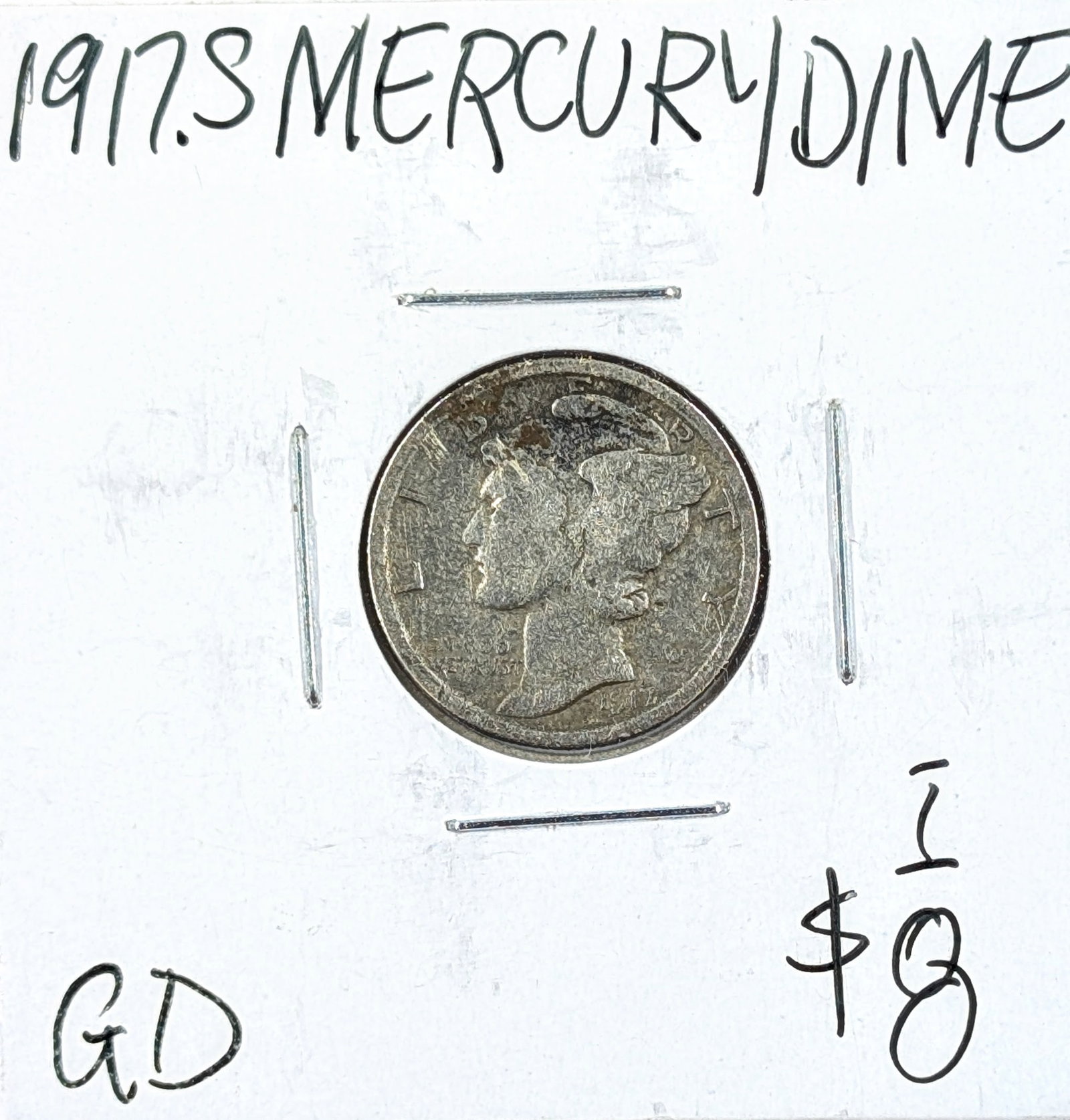 1917-S Silver Mercury Dime: Silver
