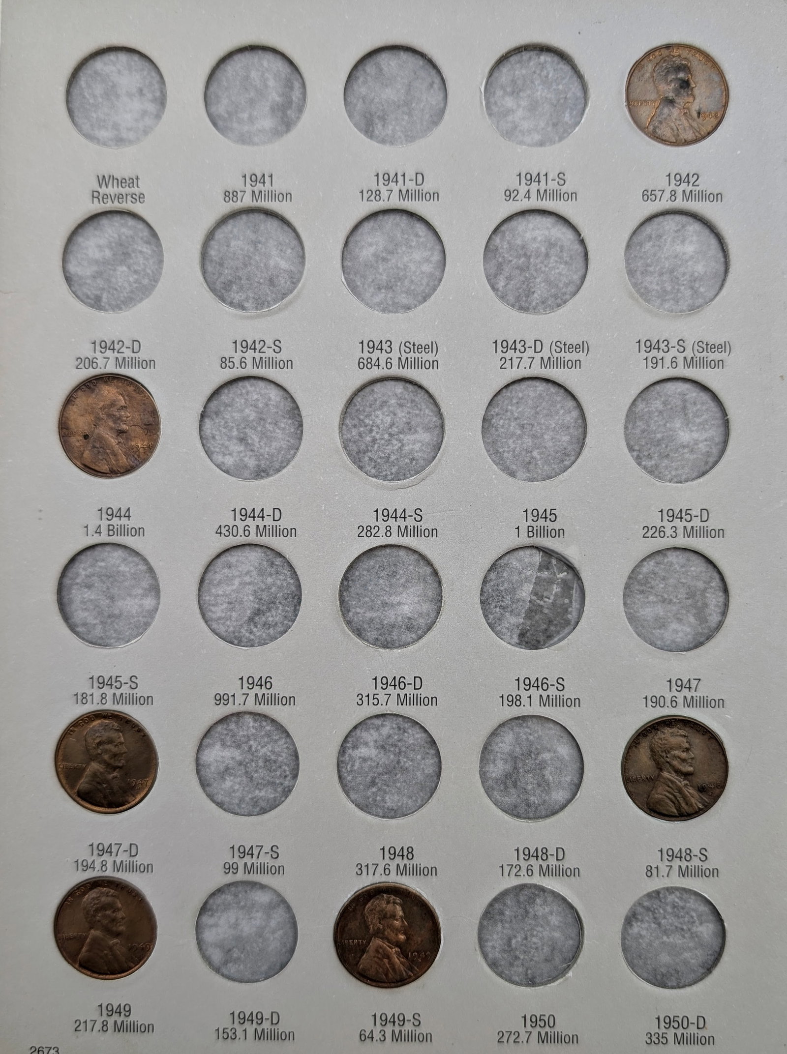 Lincoln Cent 1941-1974 Coin Album - 2
