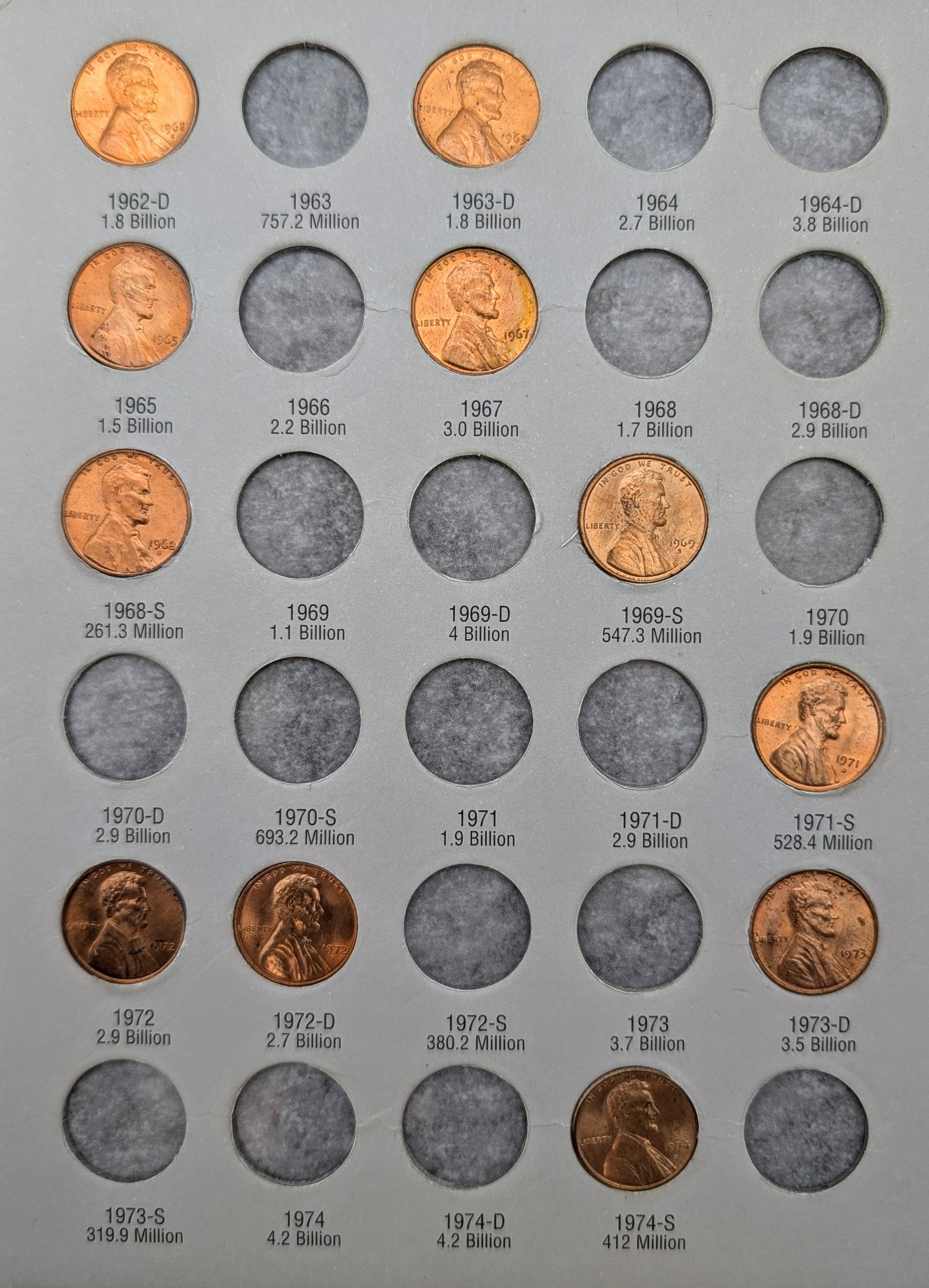 Lincoln Cent 1941-1974 Coin Album - 4
