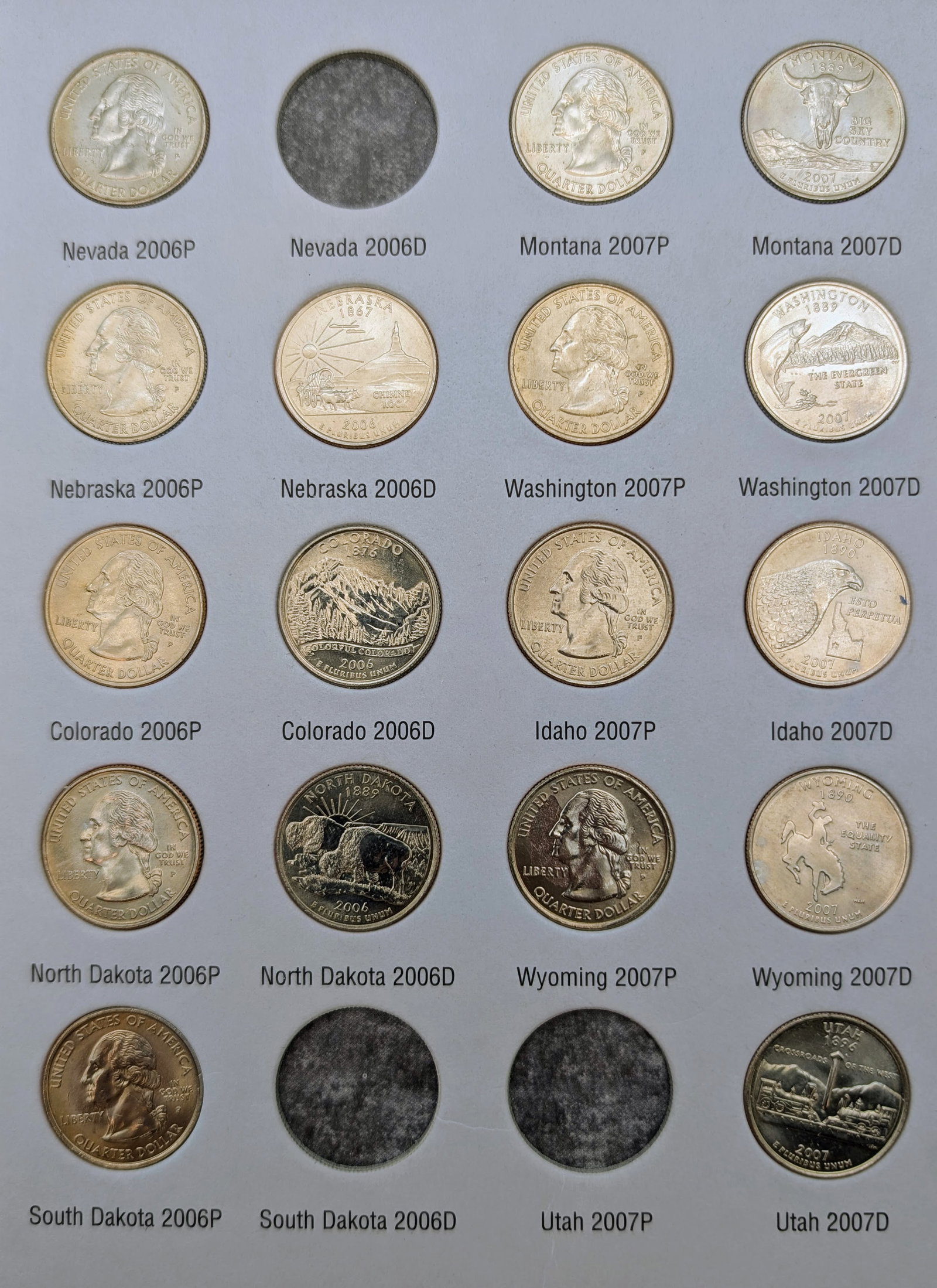 Washington Quarters State Collection 2004-2008 Coin Album - 3