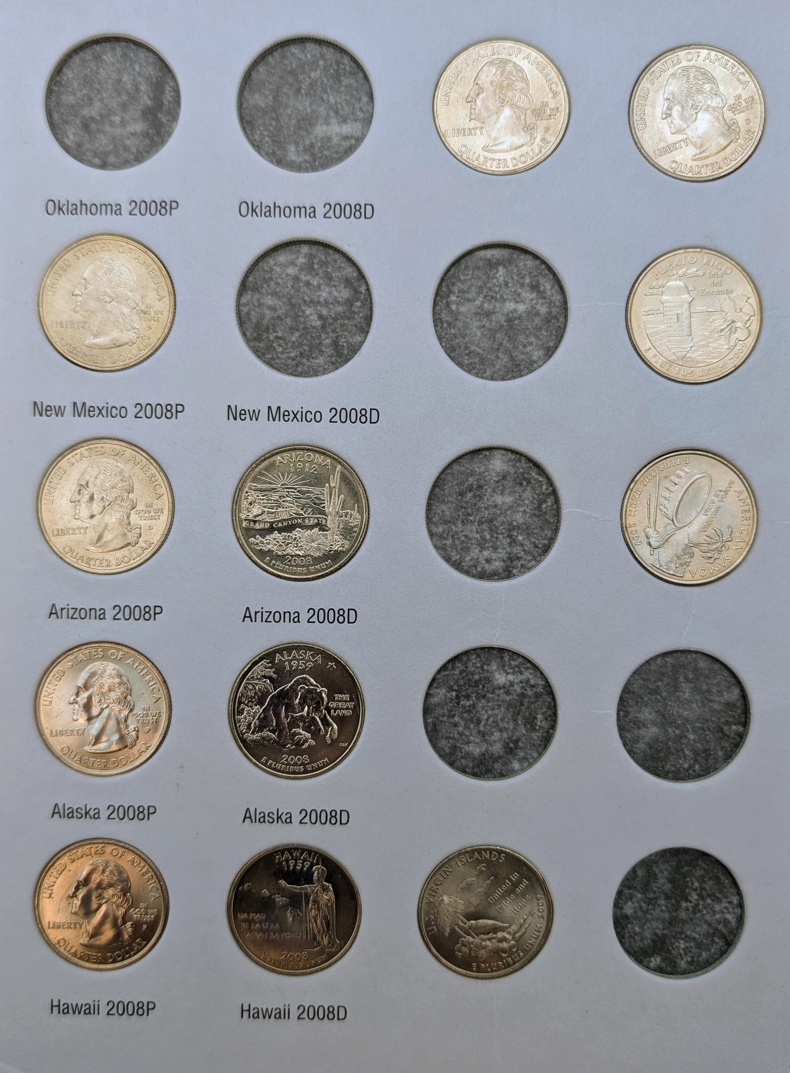 Washington Quarters State Collection 2004-2008 Coin Album - 4