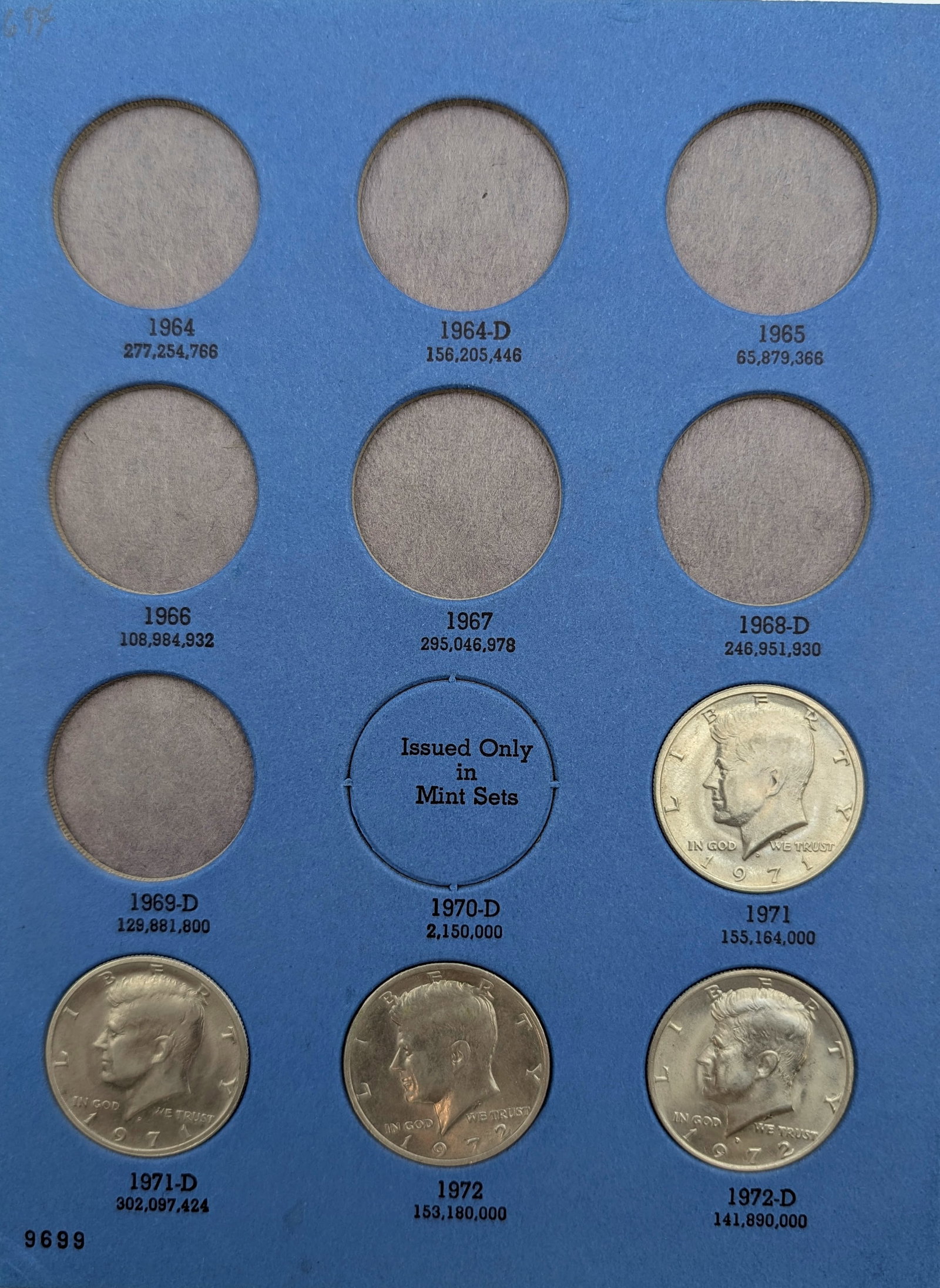 Whitman John F Kennedy Half Dollar Collection Coin Album - 2