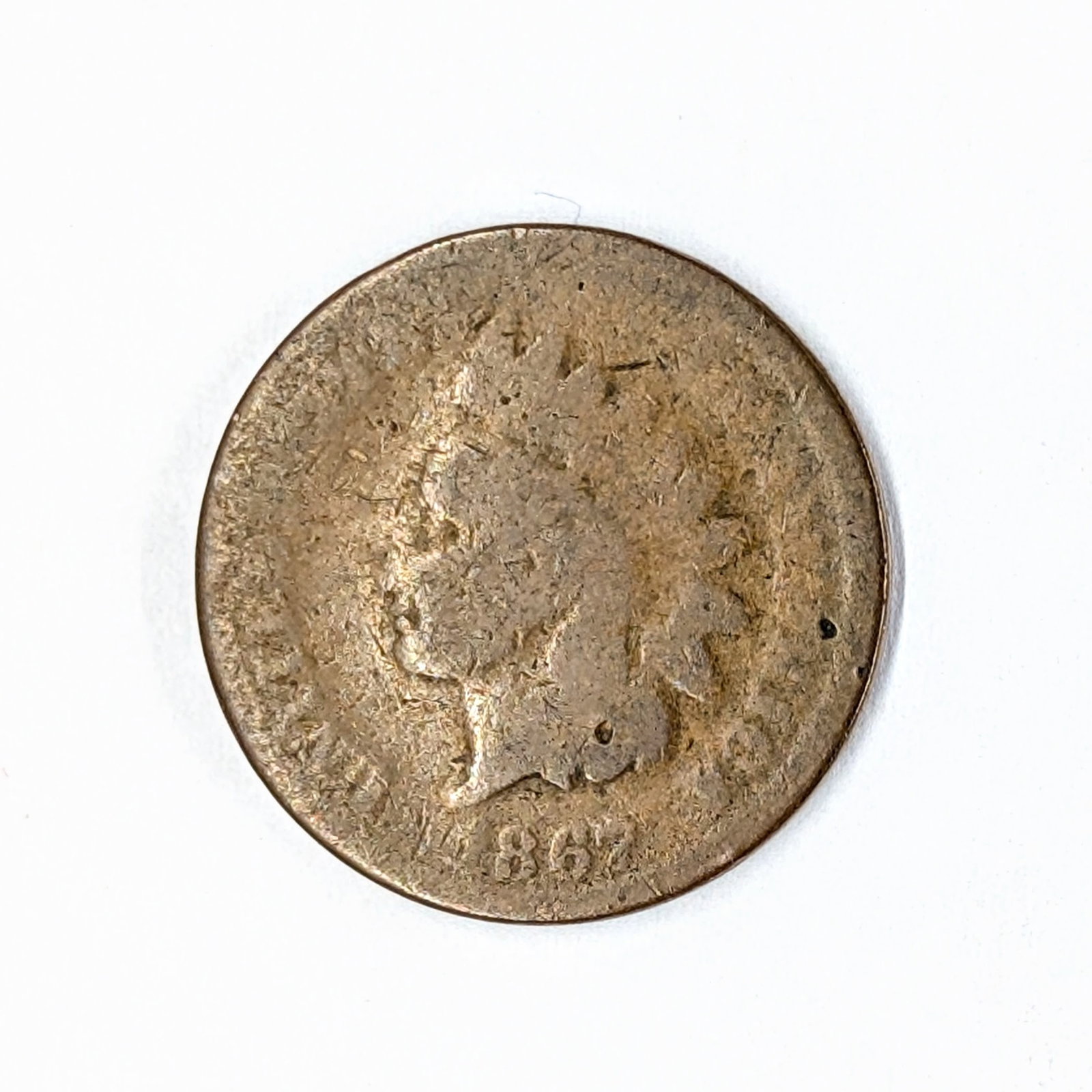 1867 Indian Head Cent- Semi Key Date: Coin