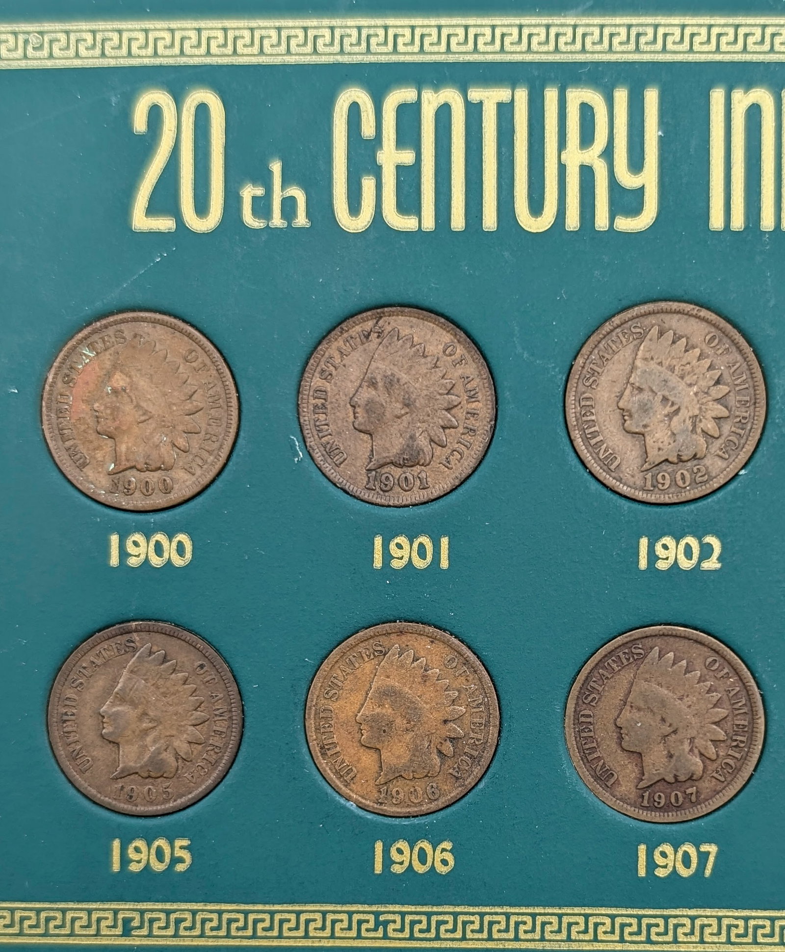 20th Century Indian Cents Collection- 1900-1909 - 2