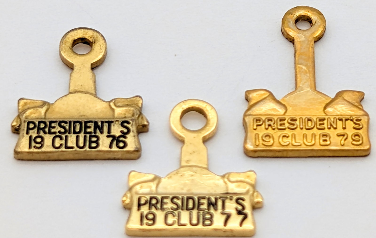 Lot of 4 Gold Filled Vintage President's Club Pendants - 4