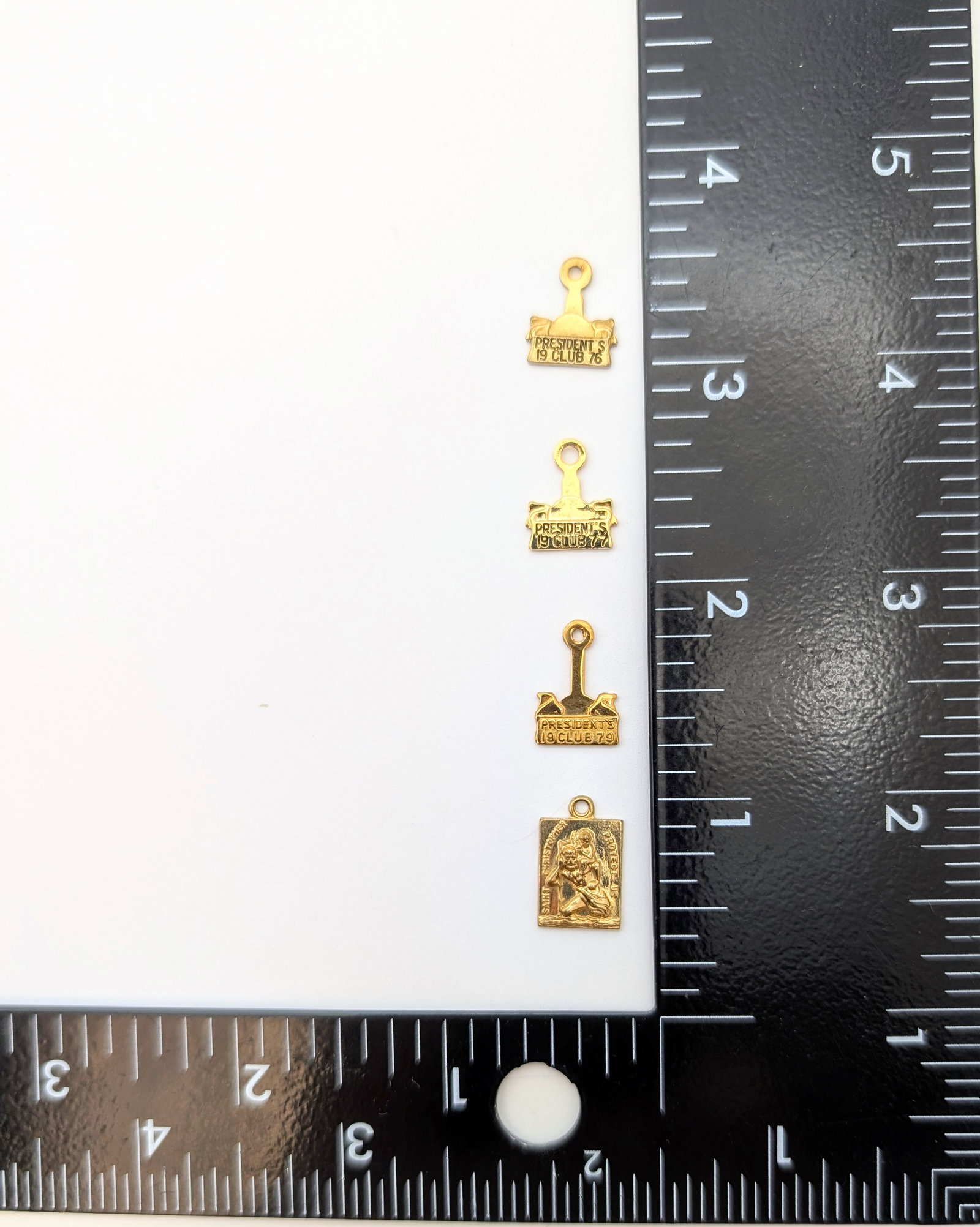 Lot of 4 Gold Filled Vintage President's Club Pendants - 6