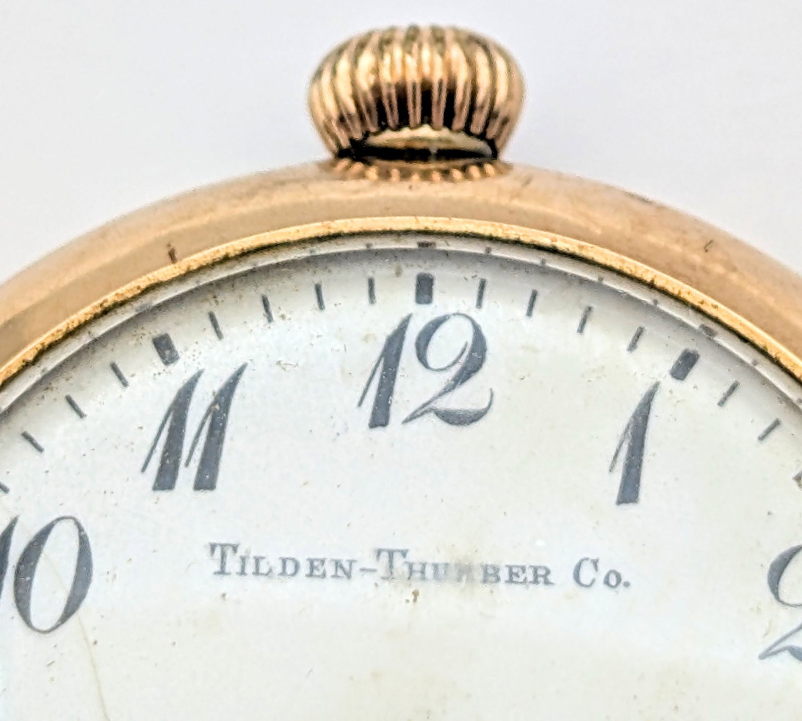 Vintage Gold Filled Guaranteed 20yrs Tilden-Thurber Co. Pocket Watch- Parts/Repair - 2