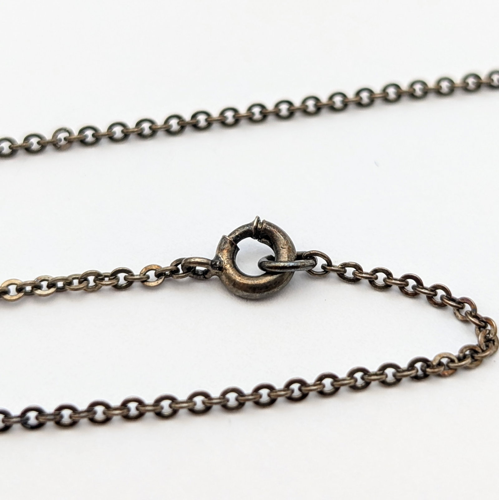 Vintage Sterling Silver Art Deco Necklace w/ a Citrine Stone - 5