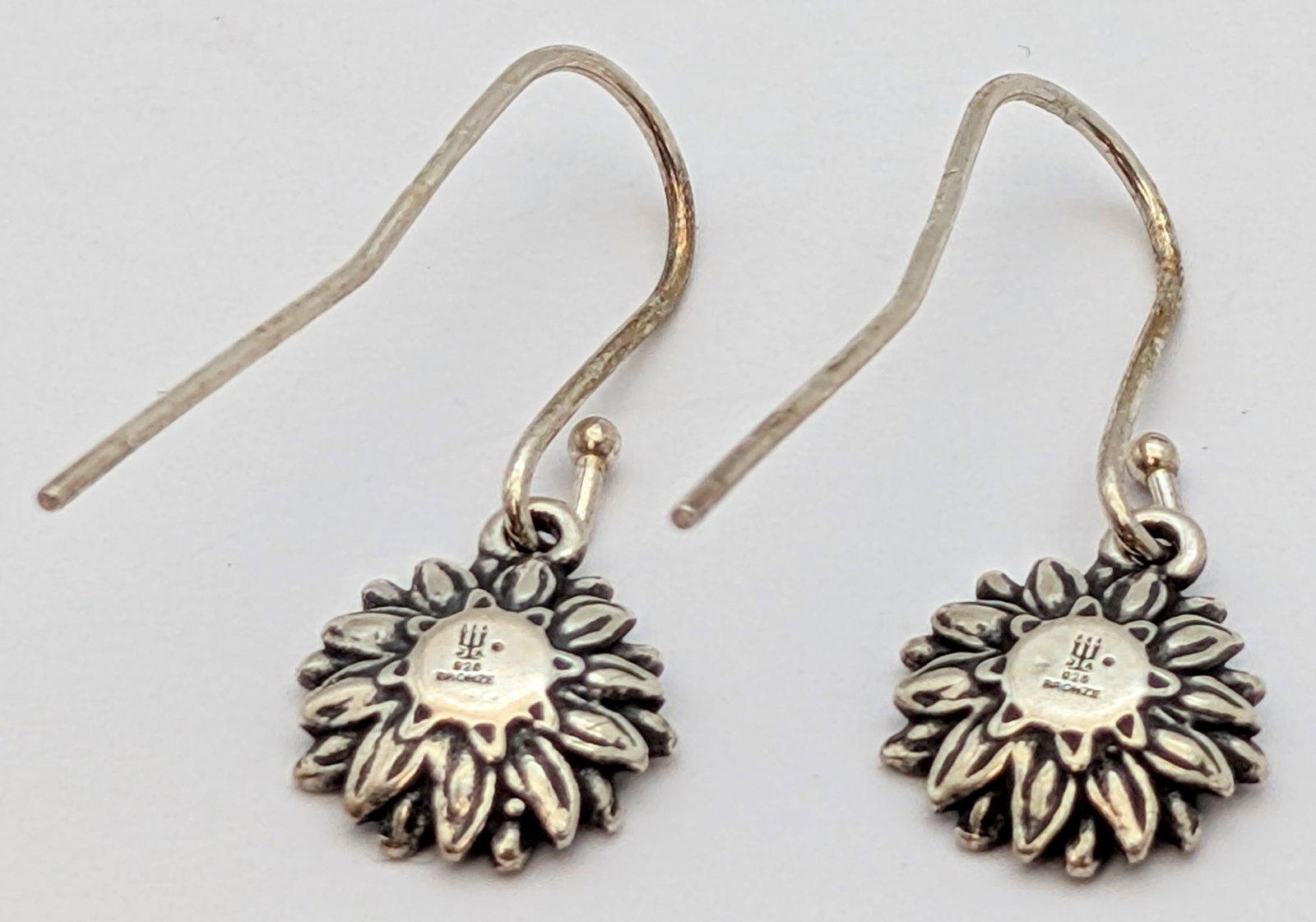 James Avery Sterling Silver & Bronze Sunflower Dangle Earrings - 3