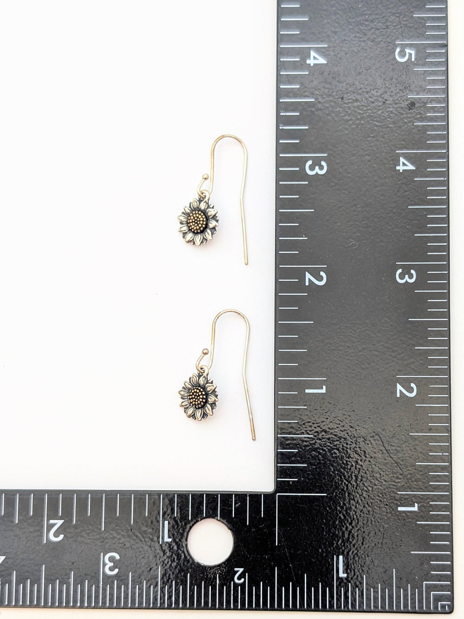 James Avery Sterling Silver & Bronze Sunflower Dangle Earrings - 5