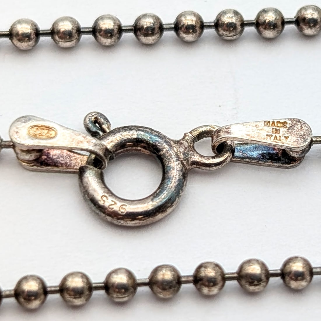 Vintage Sterling Silver "Mothers Necklace" w/ Three pendants w/ rhinestone- 13.52g - 4