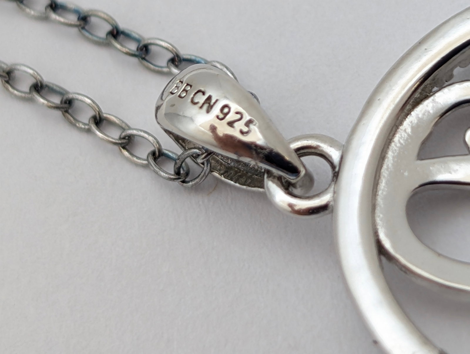 Primrose Sterling Silver Necklace w/ Initial 'R' - 7