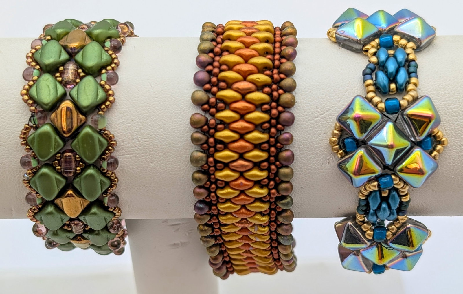 Lot of 3 Bead-Woven Ladies Bracelets - 2