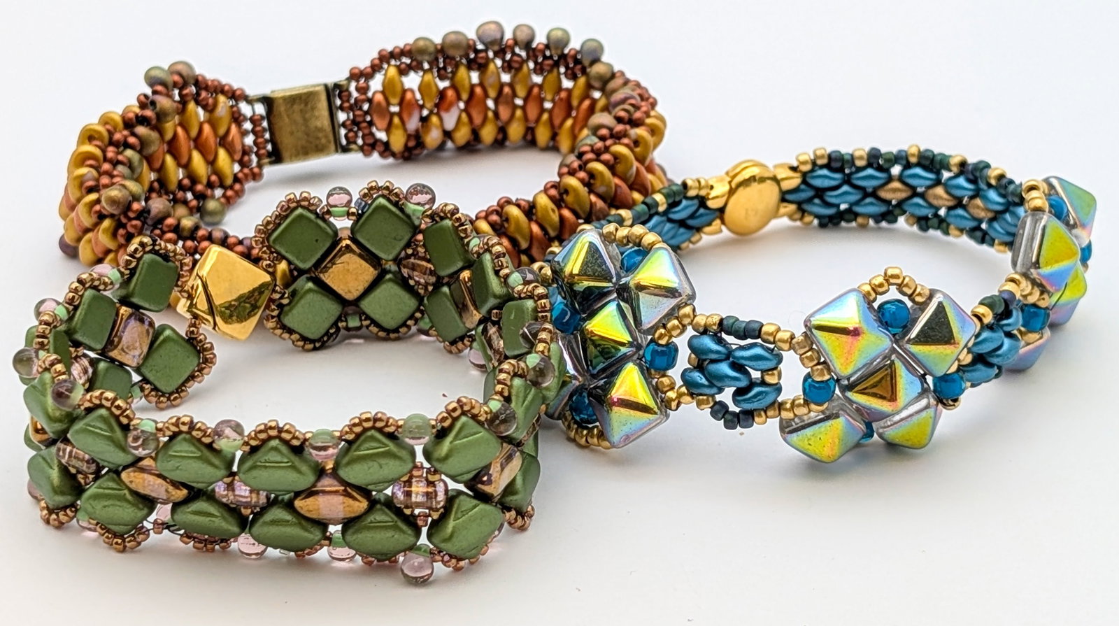 Lot of 3 Bead-Woven Ladies Bracelets - 3
