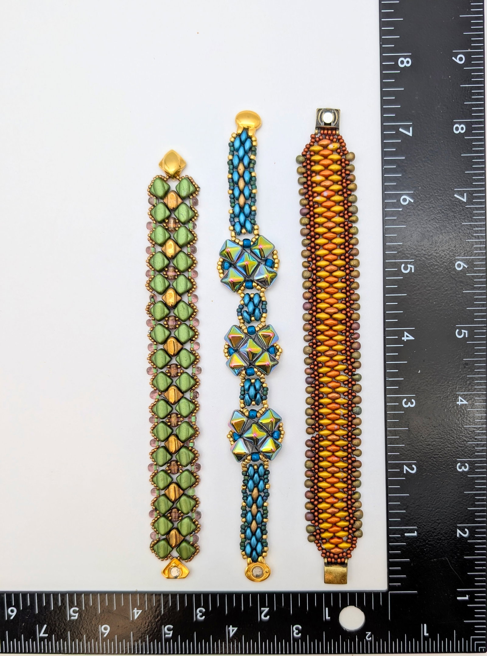 Lot of 3 Bead-Woven Ladies Bracelets - 7