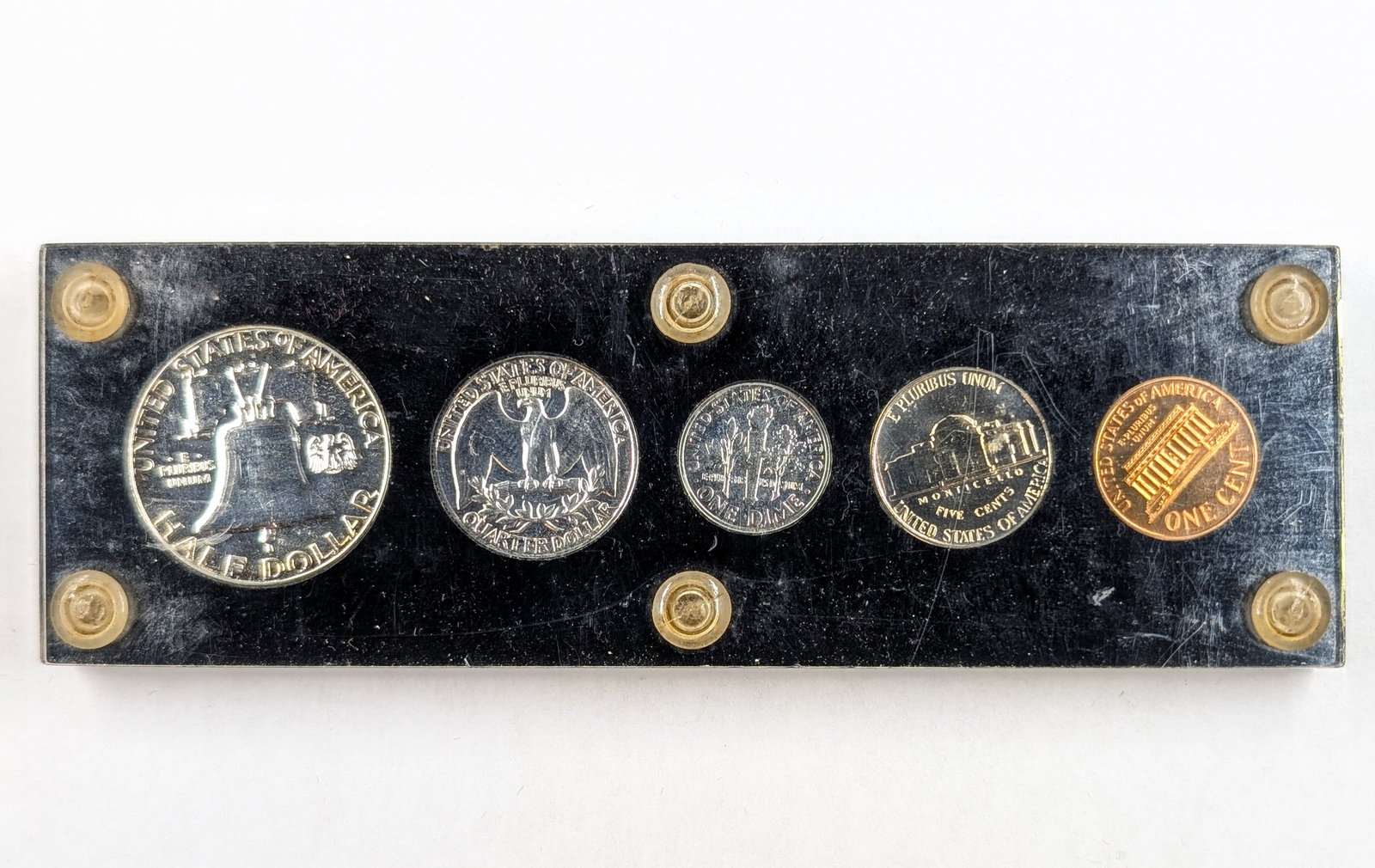 1961 US Mint Silver Proof Set in Capital Plastics Case- w/ Silver Half, Quarter, & Dime - 2