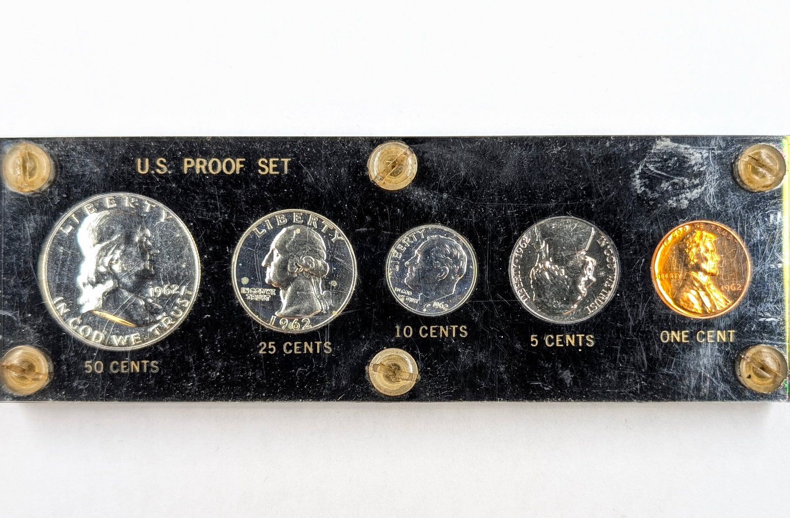 1962 US Mint Silver Proof Set- w/ Silver Half, Quarter, & Dime: Silver