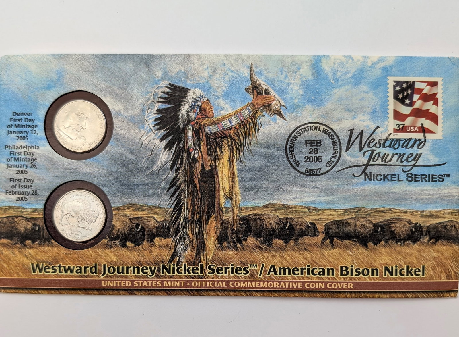 2005 Westward Journey Nickel Series/ American Bison Nickel 2 Coin Set: Coin