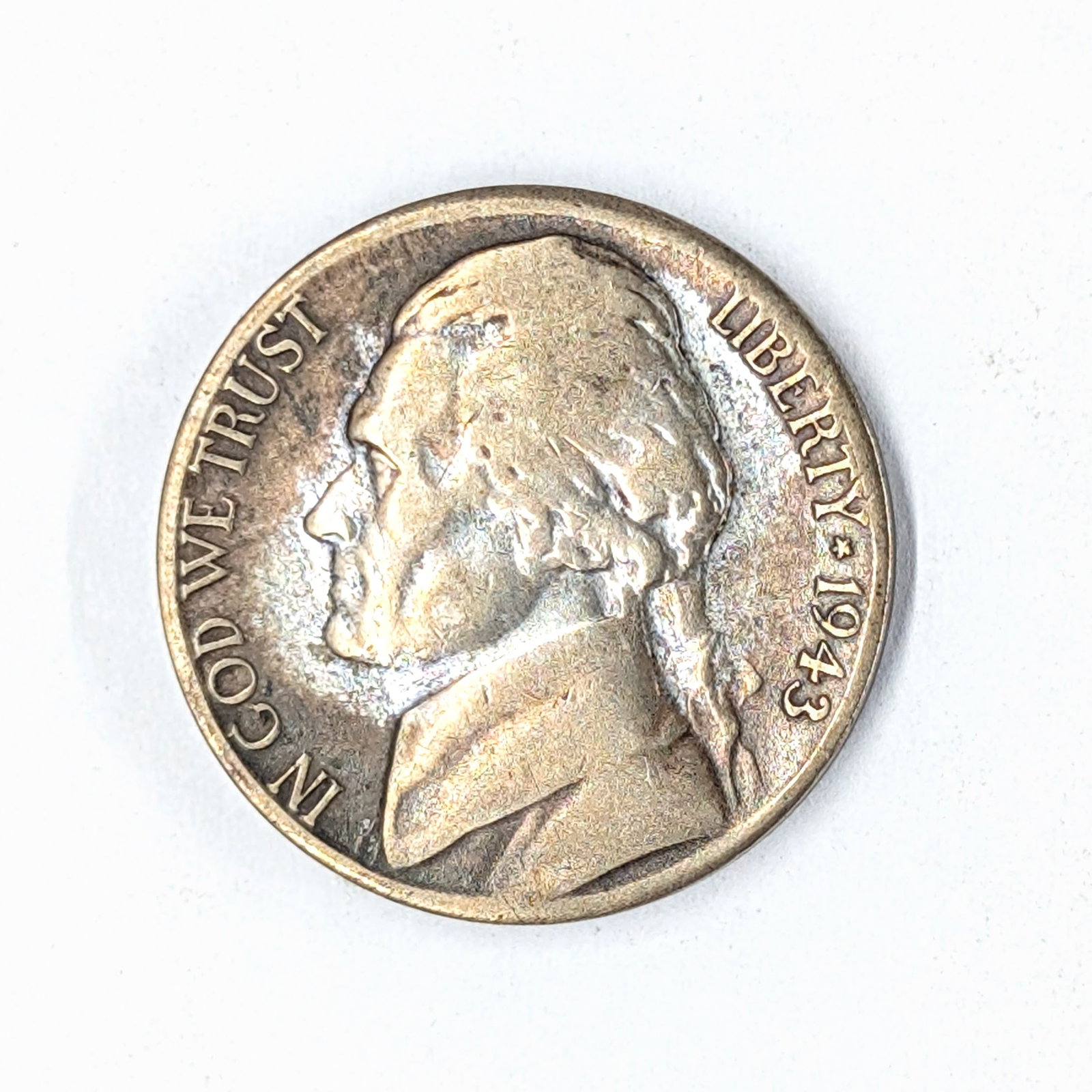 1943-S Silver War Nickel- Toned: 35% Silver