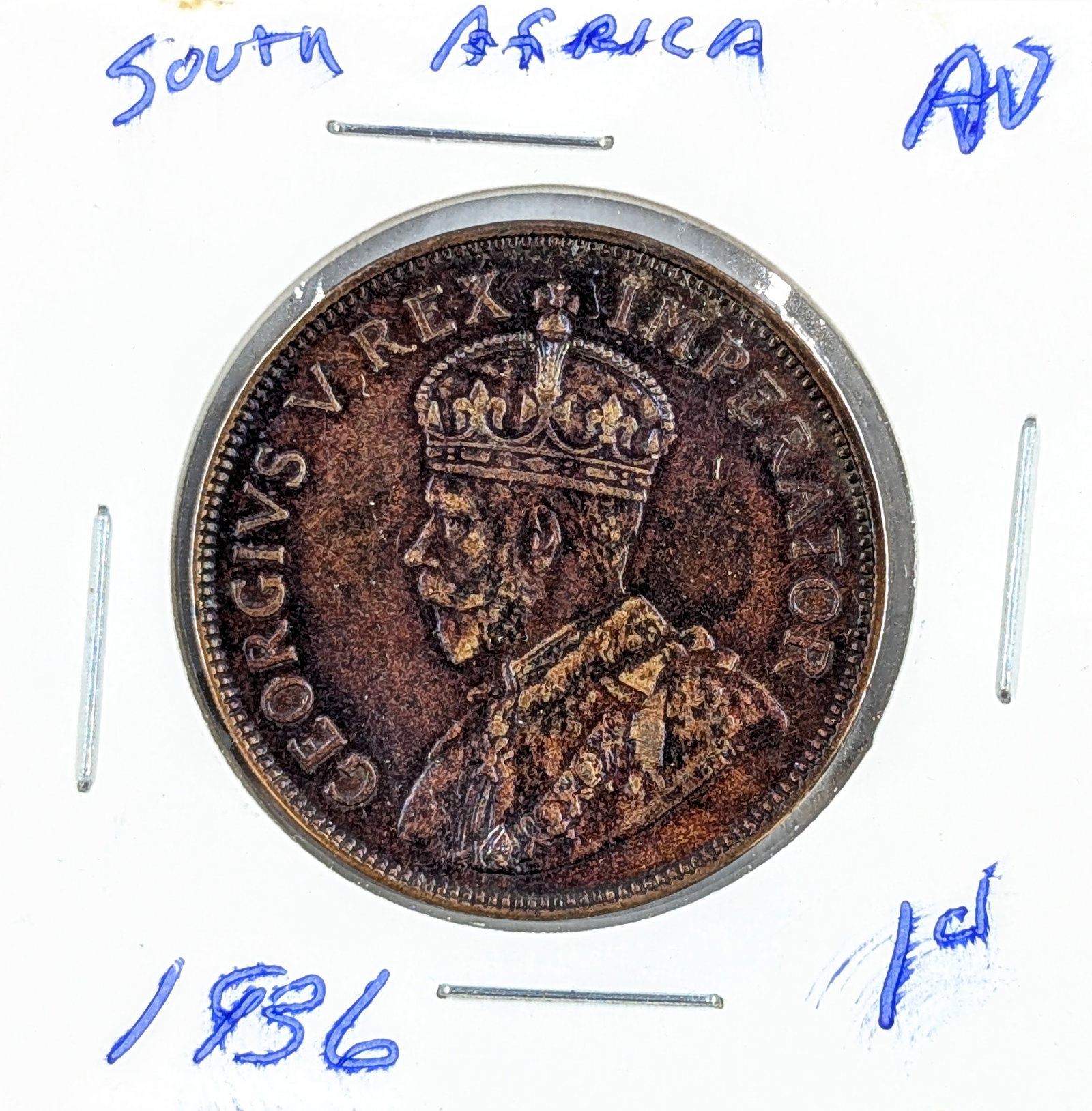 1936 South African One Penny: Coin