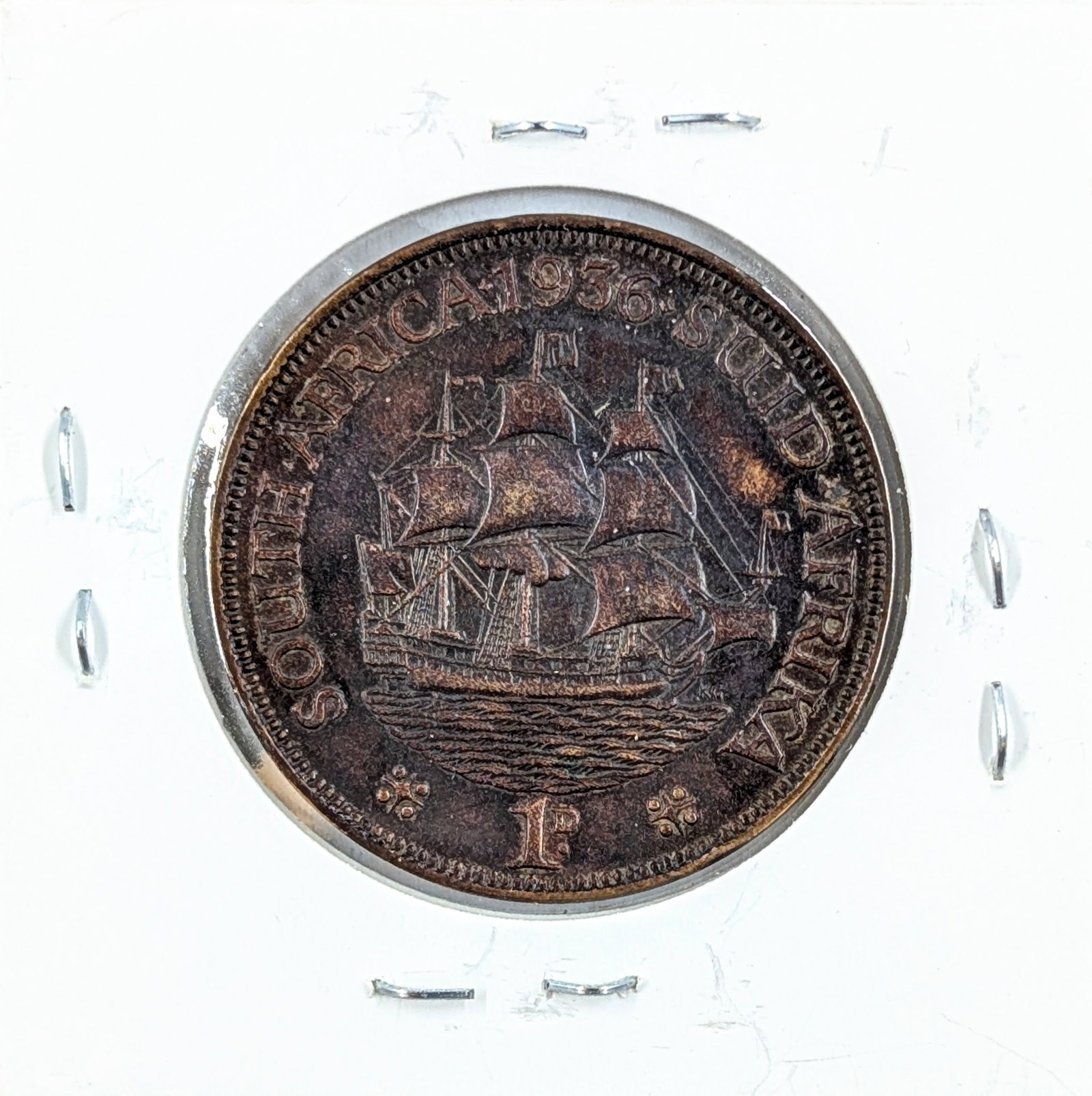 1936 South African One Penny - 2